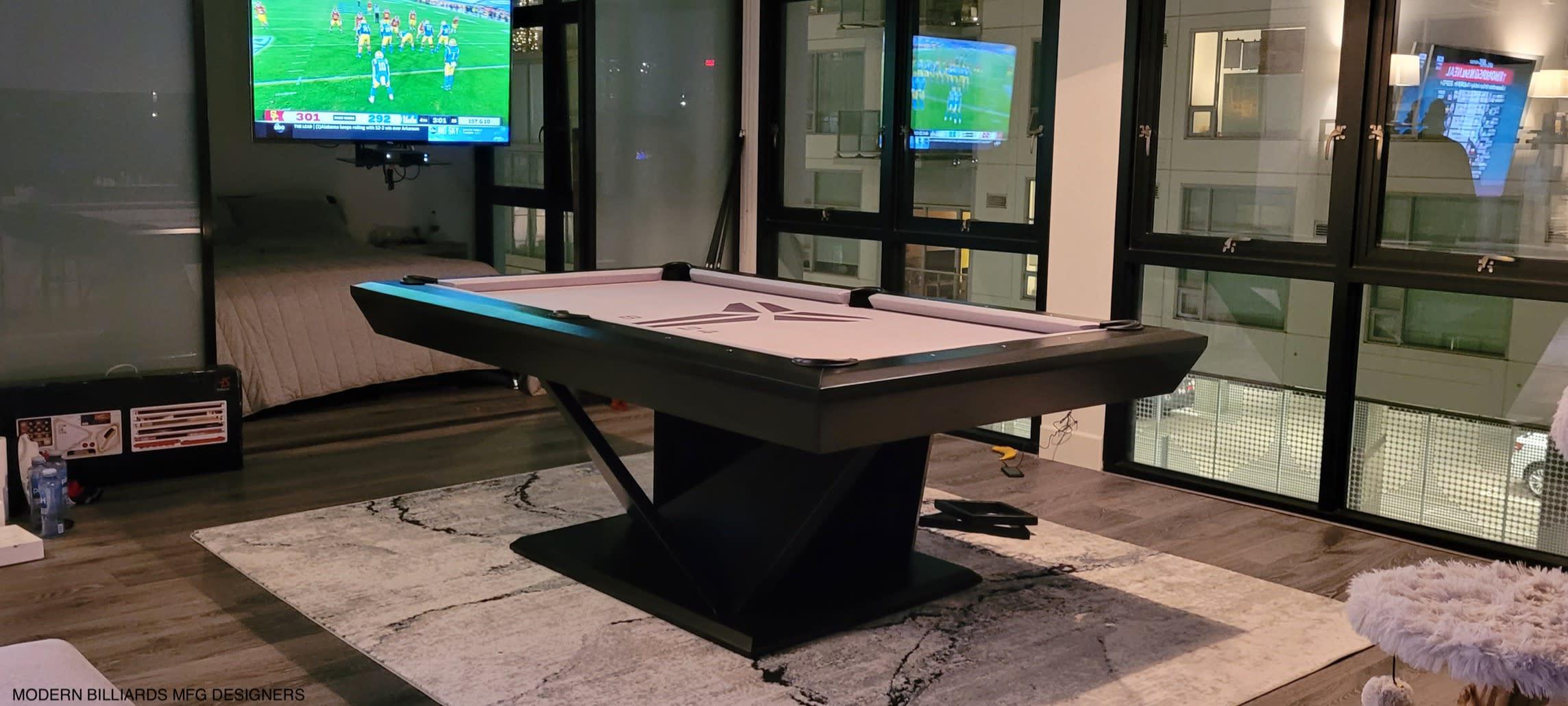 Modern Pool Table Origami black