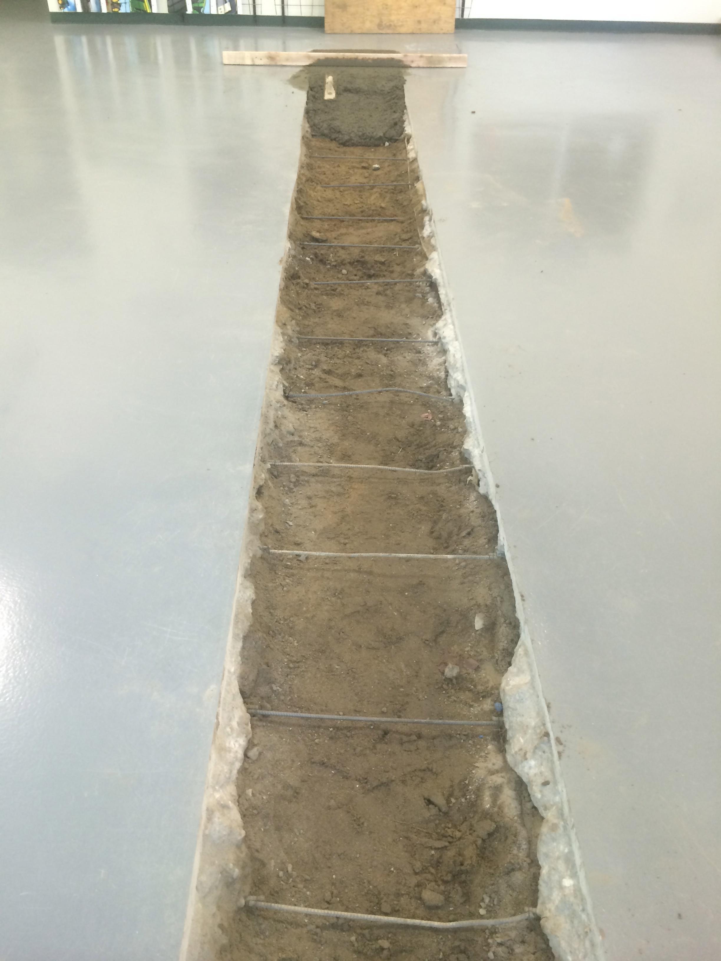 Rebar before placing cement on the finished repair.