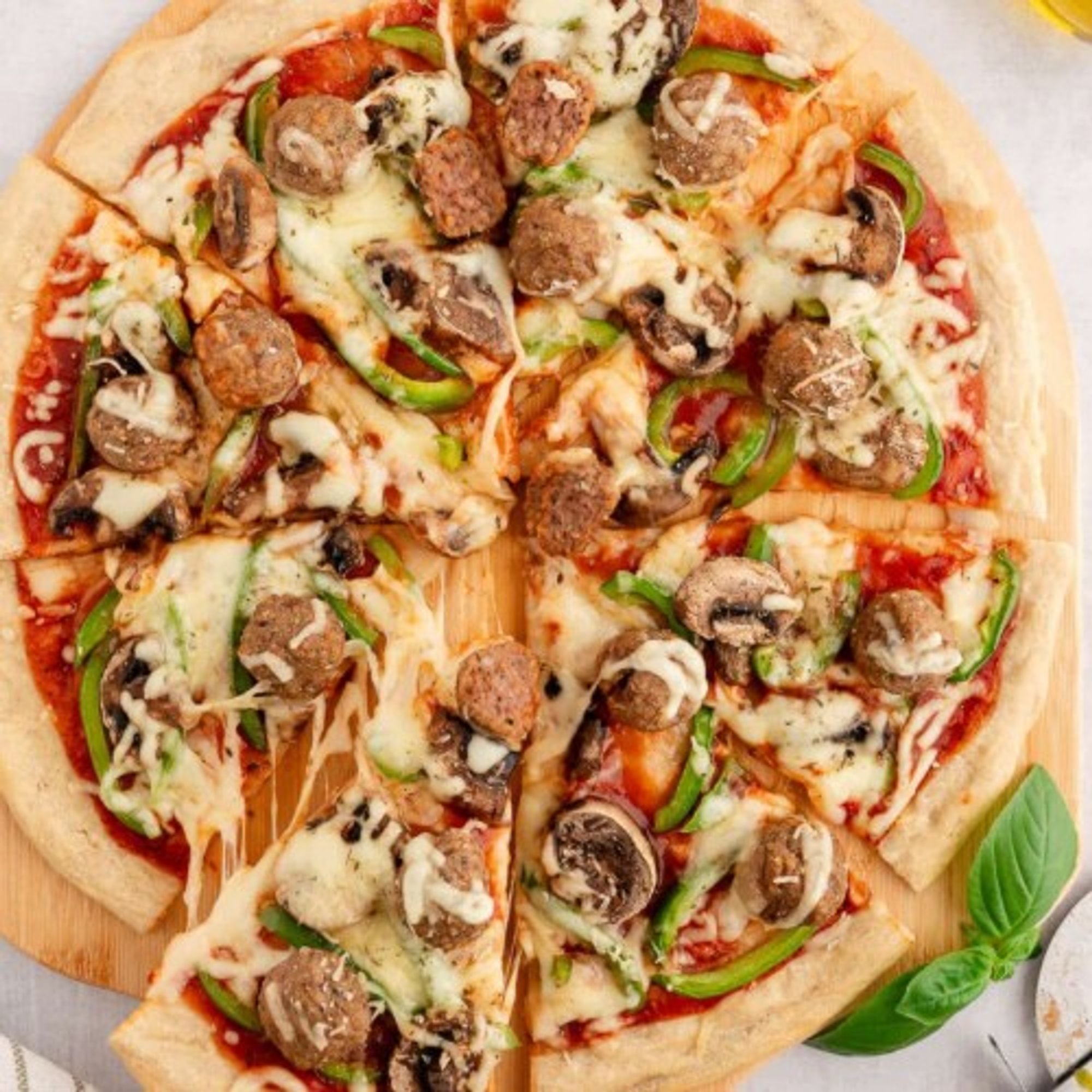Meatball Pizza