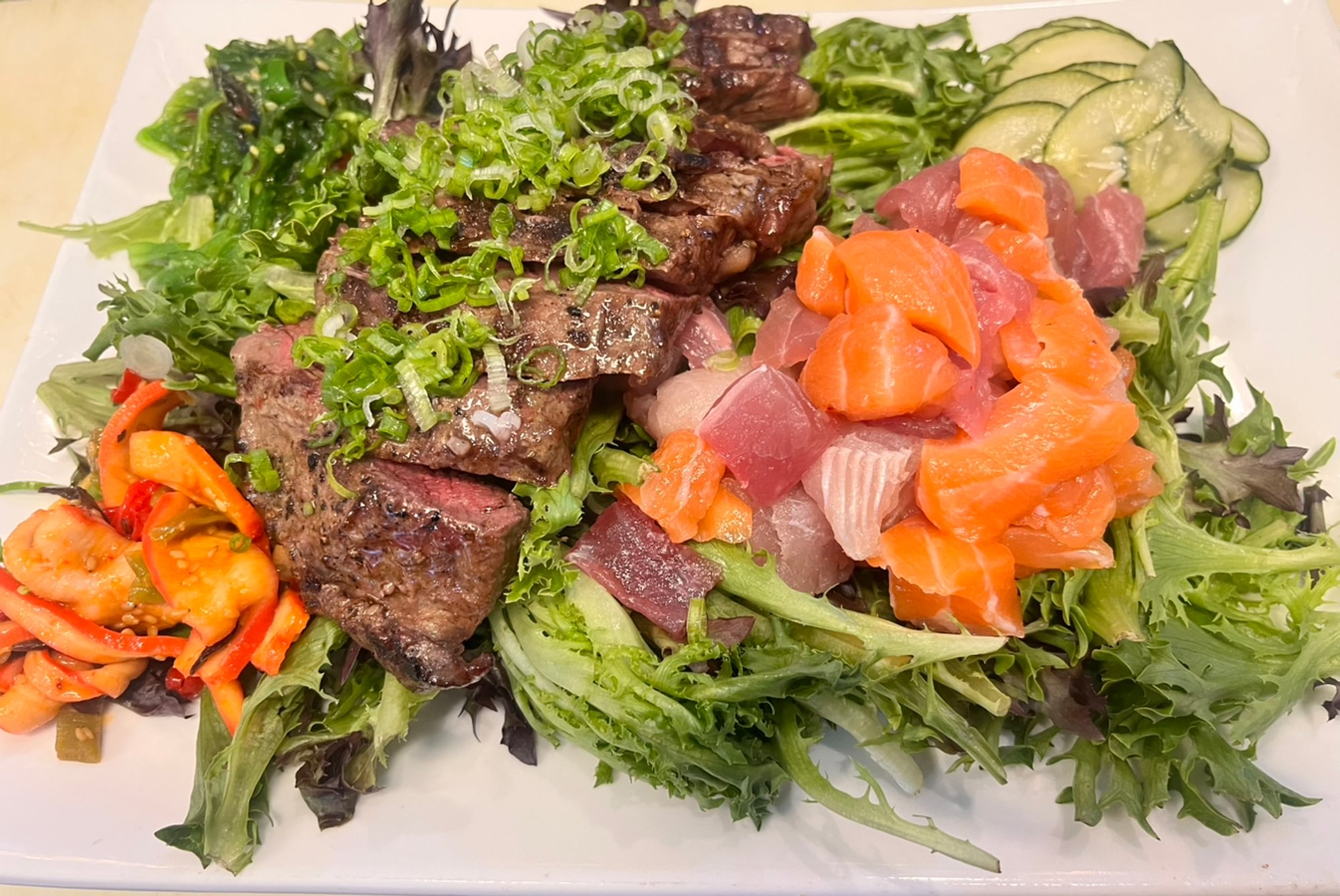 Seared Kobe Beef (Surf & Turf Salad)