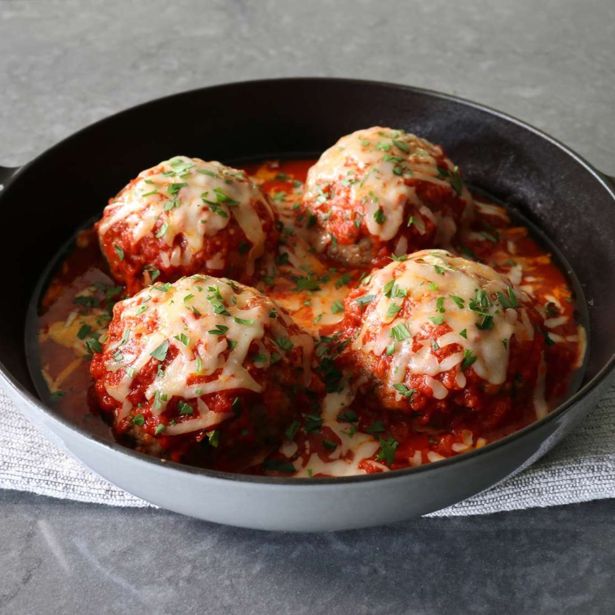 Meatballs with Sauce & Mozzarella