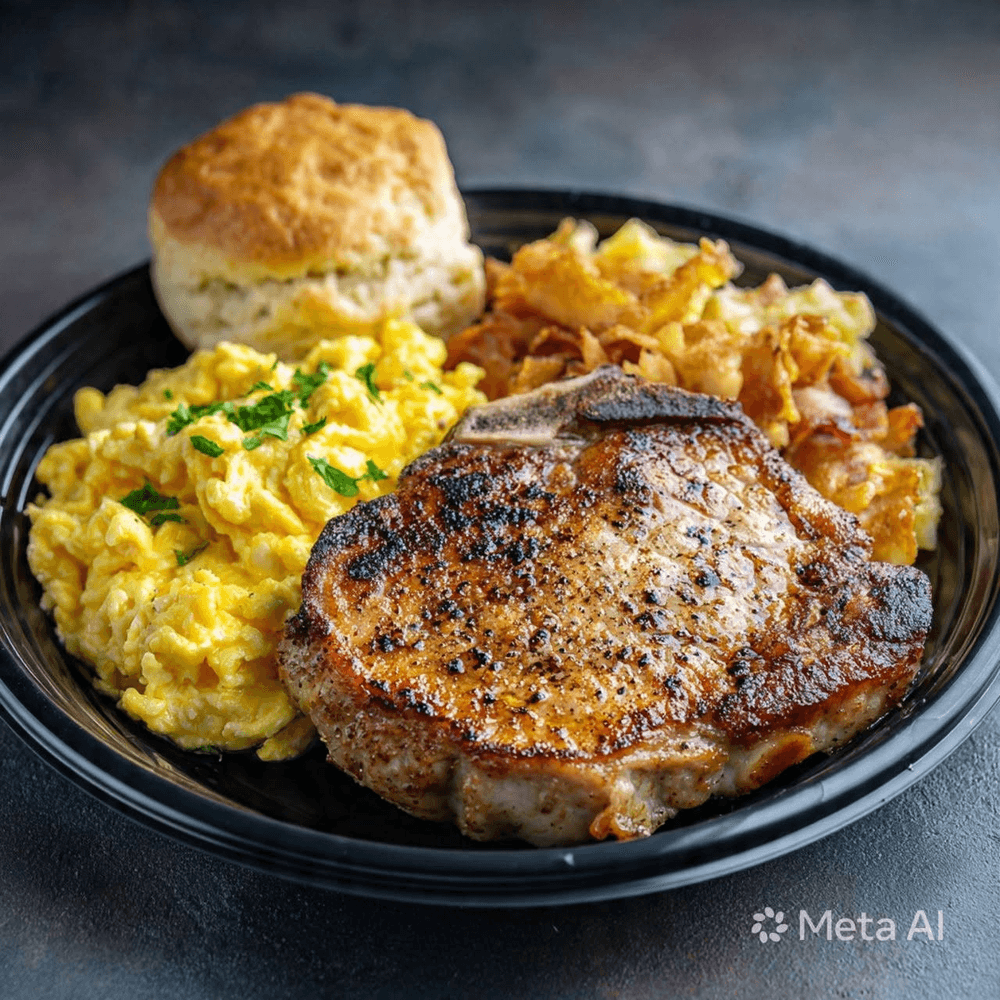 Pork Chop and Eggs