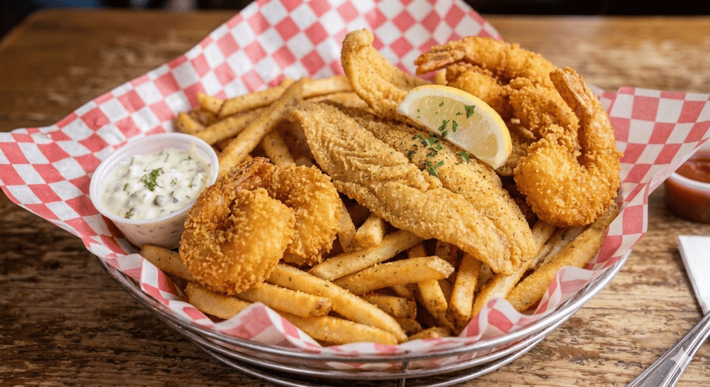 2 Piece Whiting & 4 Jumbo Shrimp