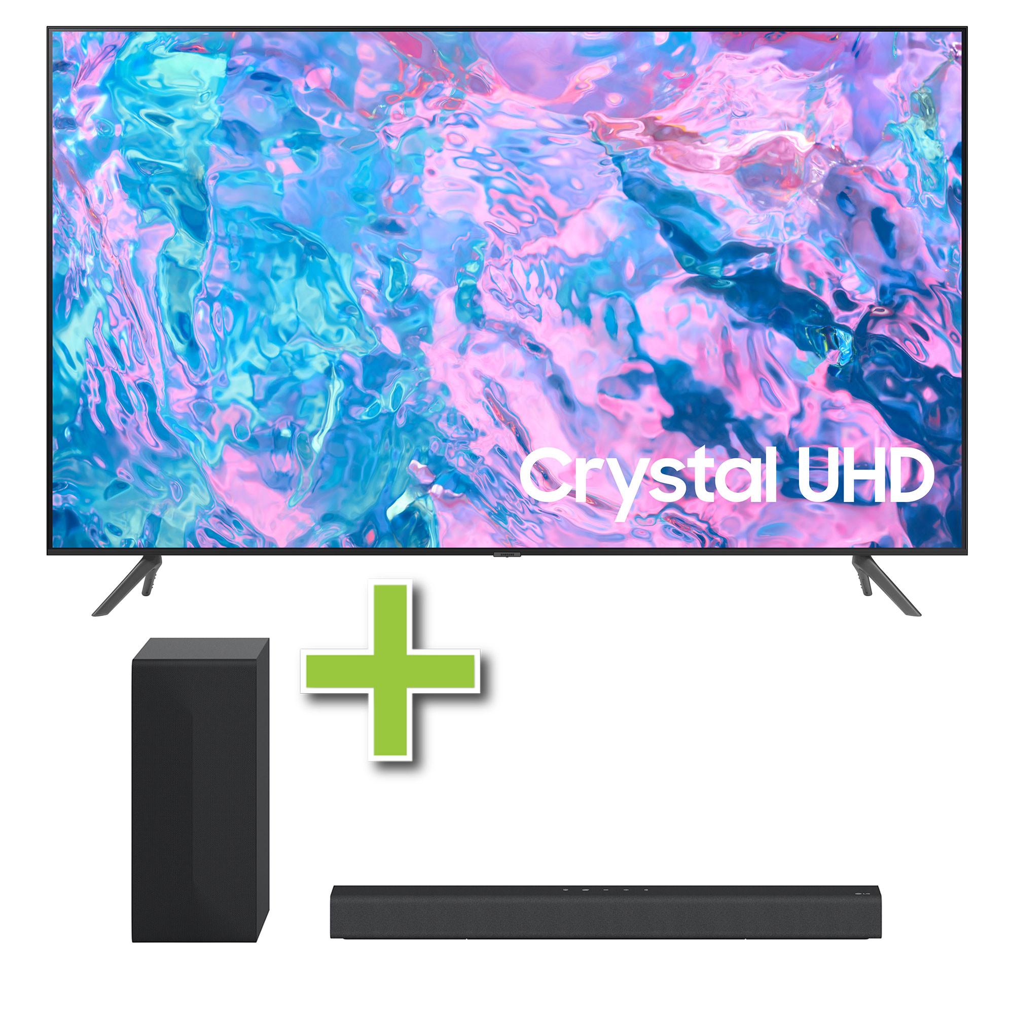 50" Samsung 4K UHD Smart TV w/ LG 2.1 Channel 300-Watt Sound Bar & Wireless Subwoofer