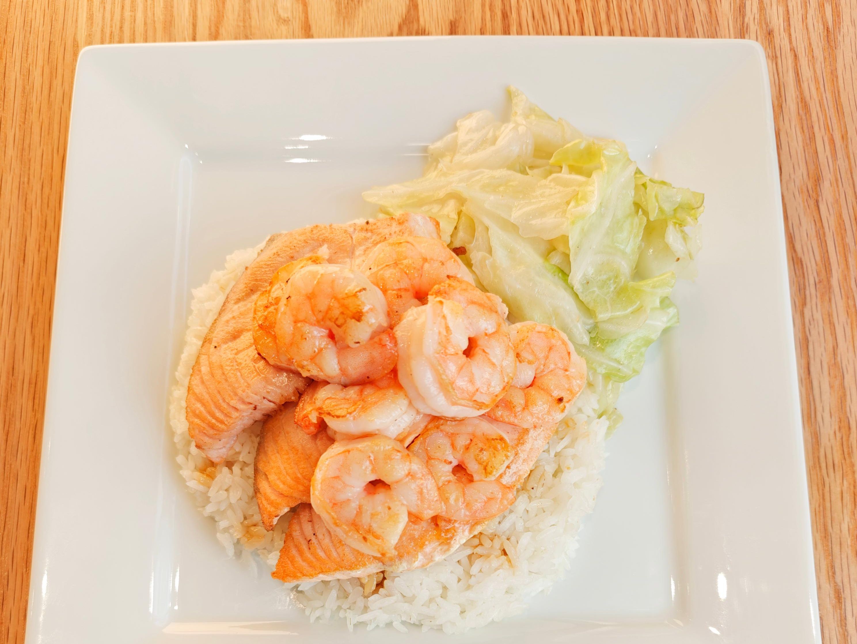 Salmon Shrimp Teriyaki