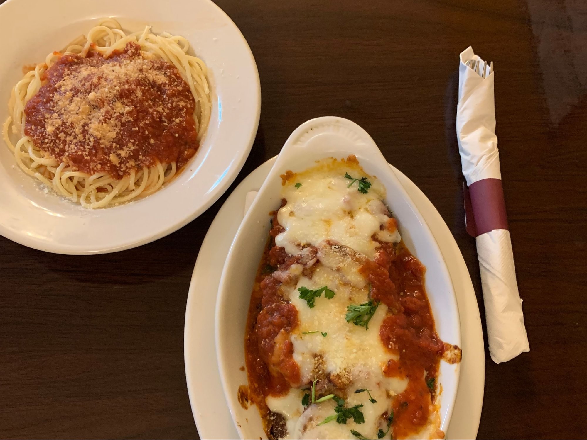 Eggplant Parmigiana Dinner