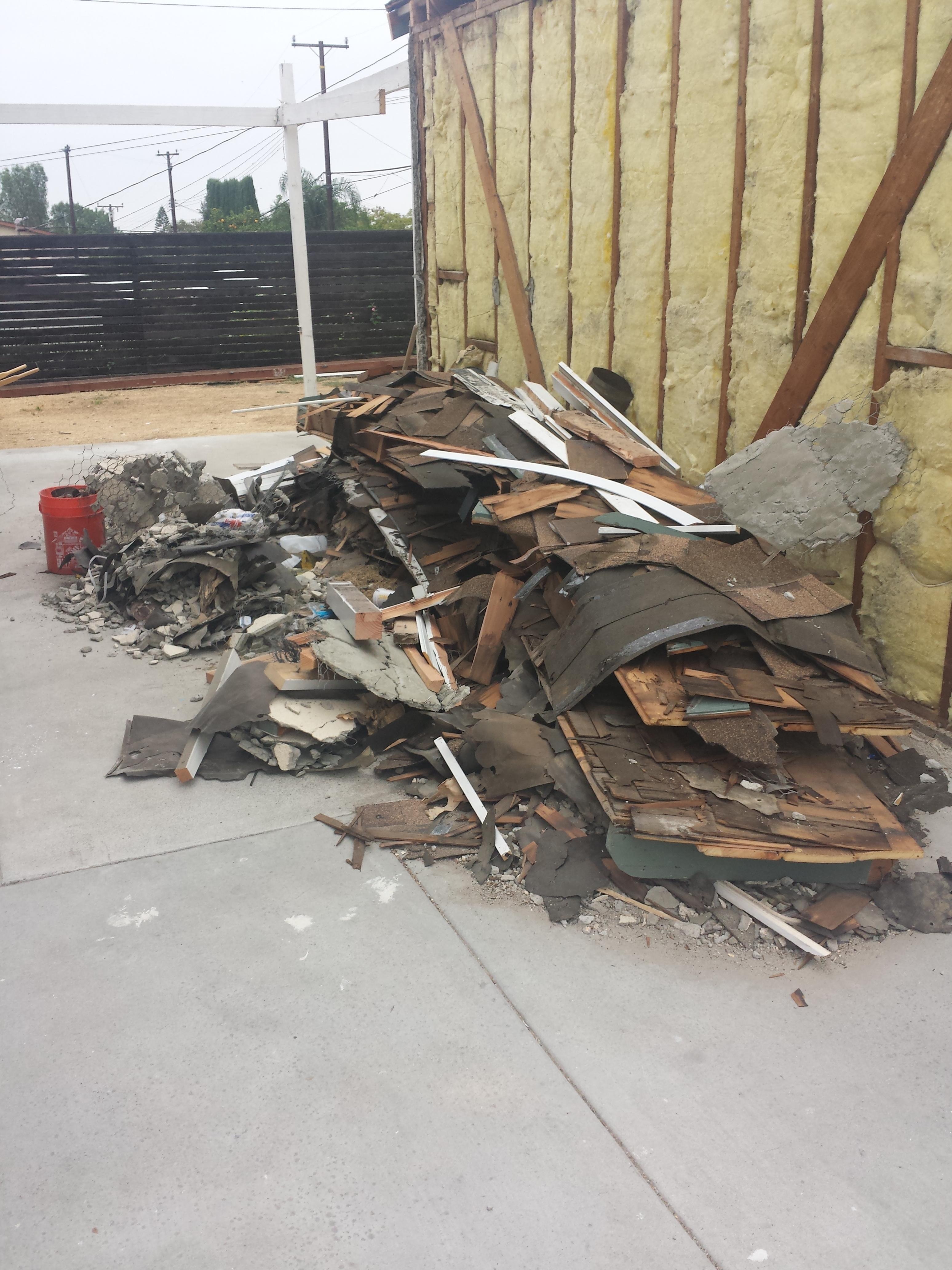 Home remodel debris