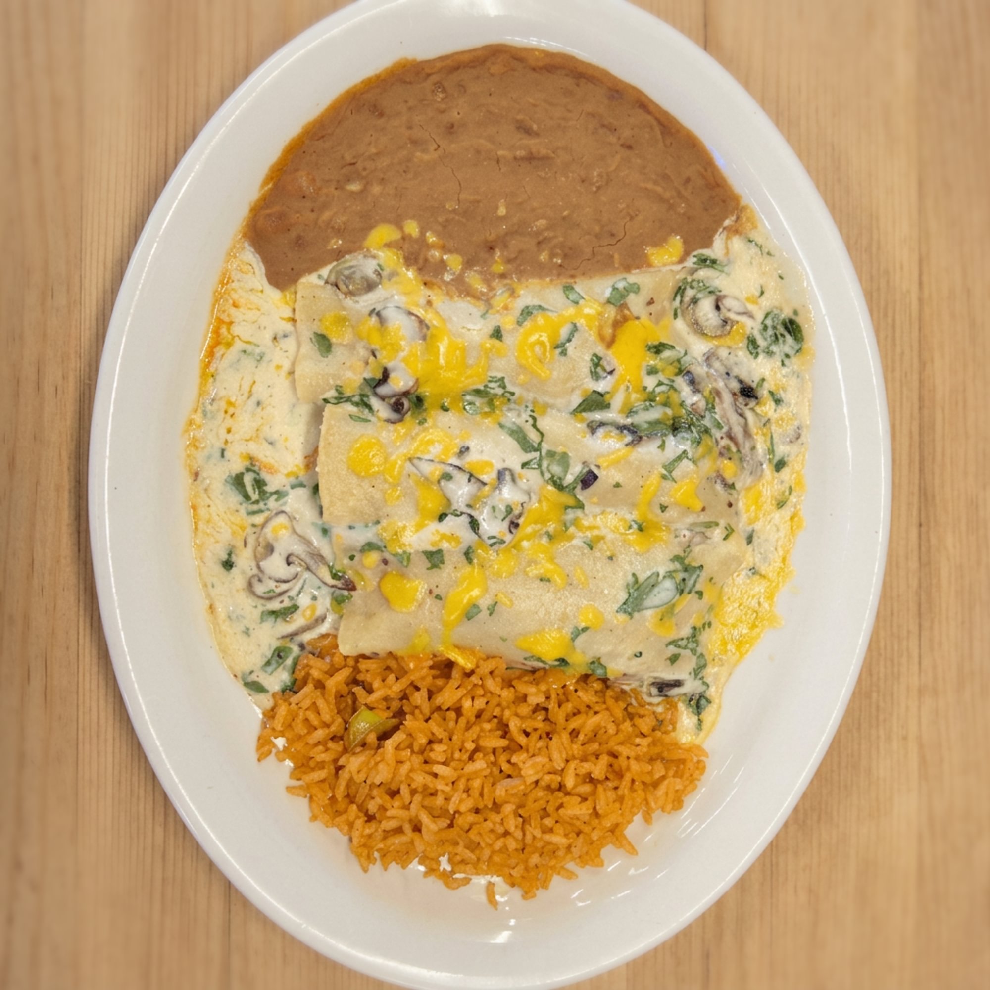 White Creamy Enchiladas