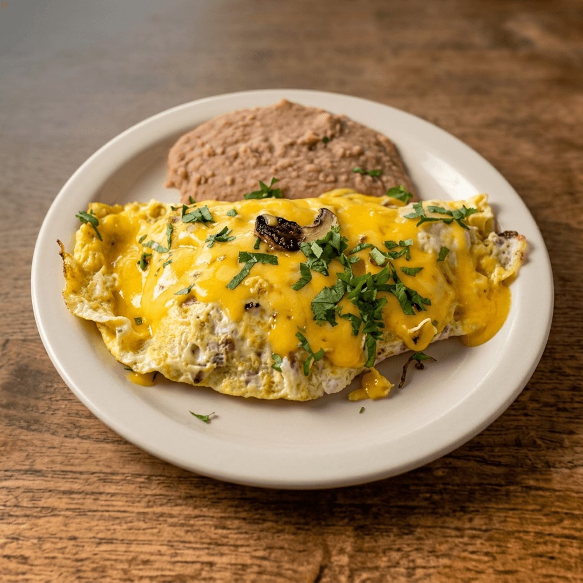 Triple Meat Omelet Breakfast