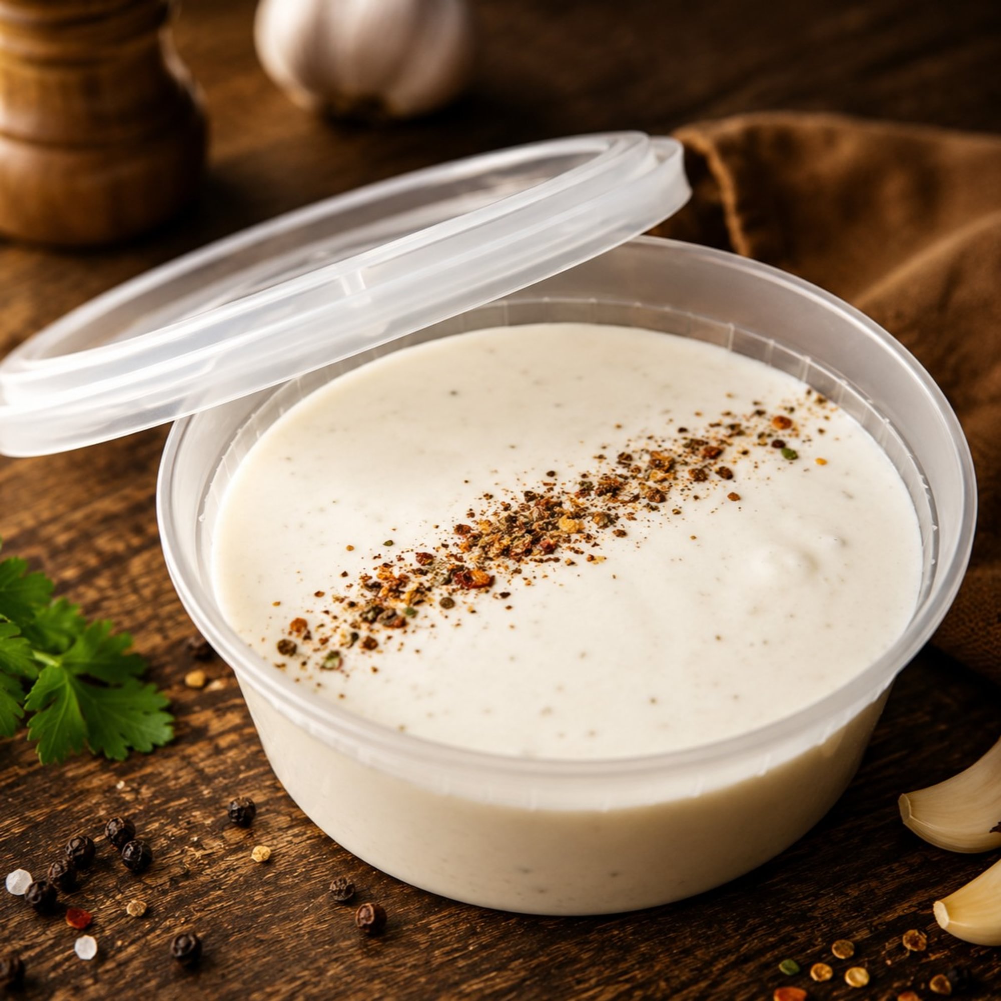 $ White Sauce 8OZ Container