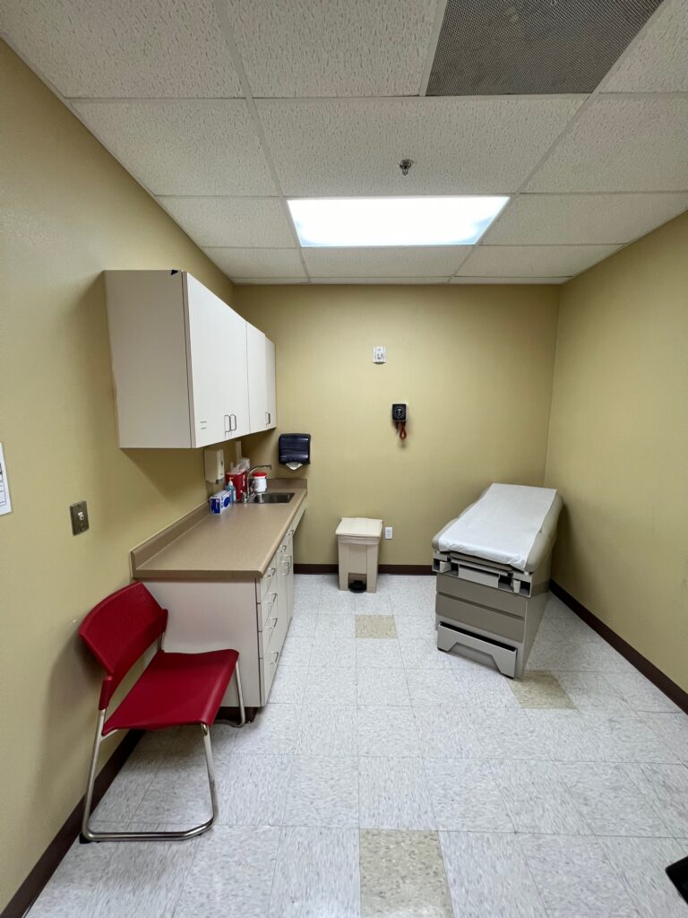 A treatment room at Laredo Dialysis Access Center