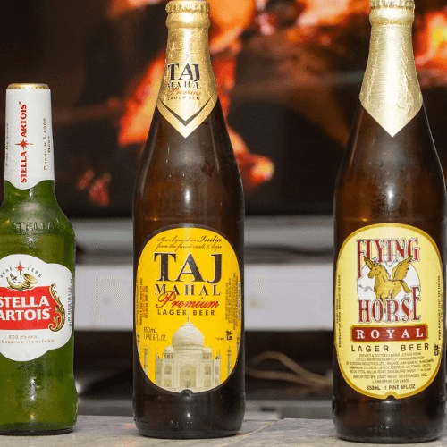 Taj Mahal Premium Lager Beer Bottle 22 Oz (4.5% Abv)