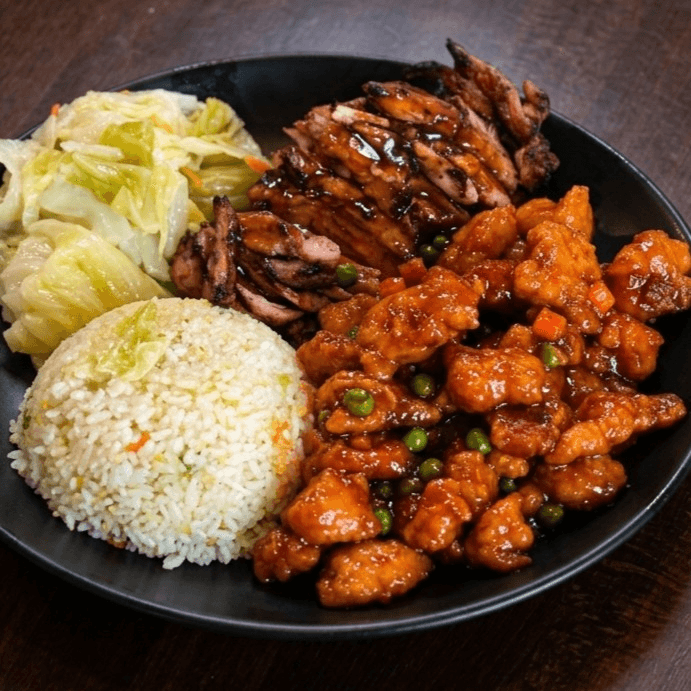 Teriyaki Chicken with General Tao's Chicken