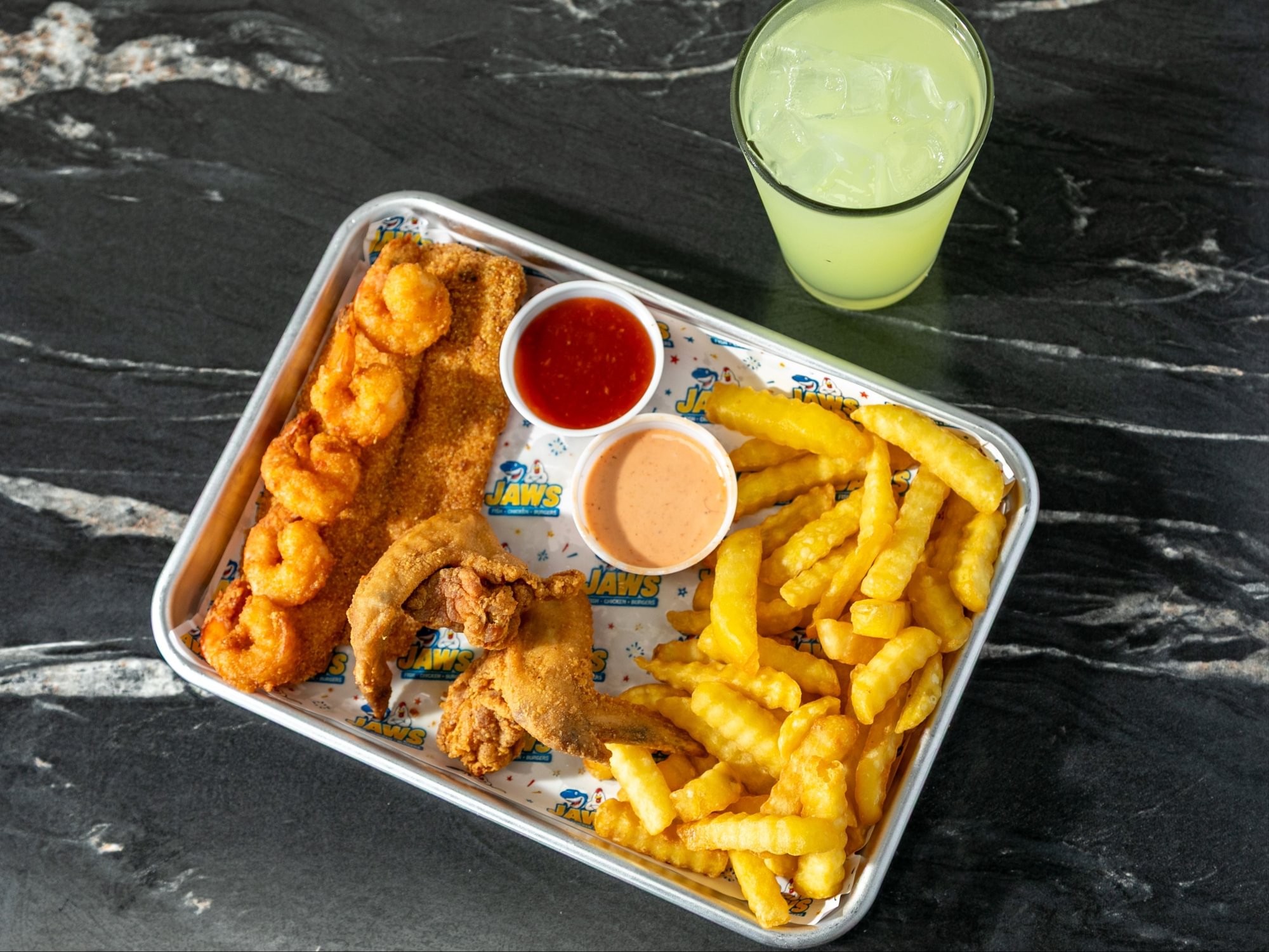 1 Fish & 5 Shrimp & 2 Wings