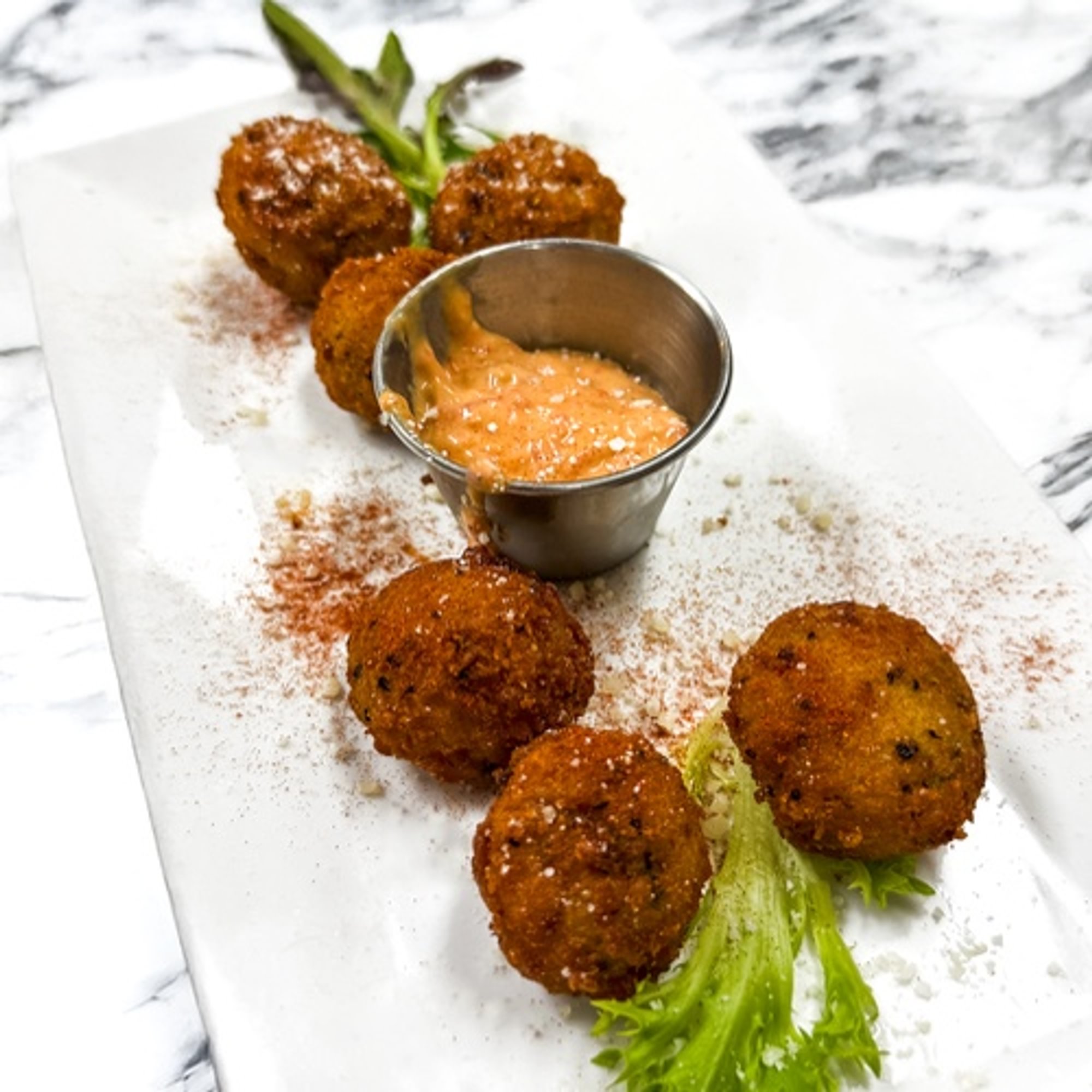 Crab and Mozzarella Arancini