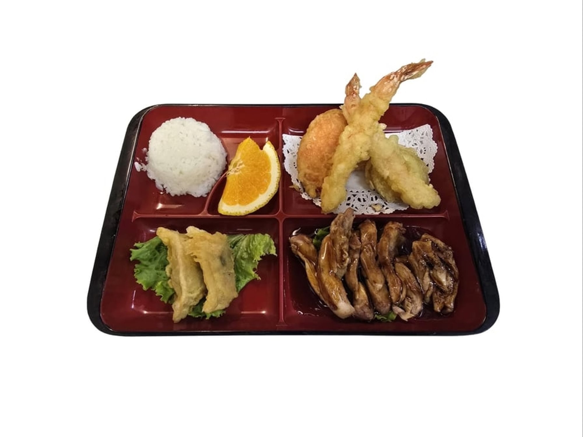 Kids Meal W/ Miso Soup, Rice, Fried Gyoza, Chicken Teriyaki, Tempura