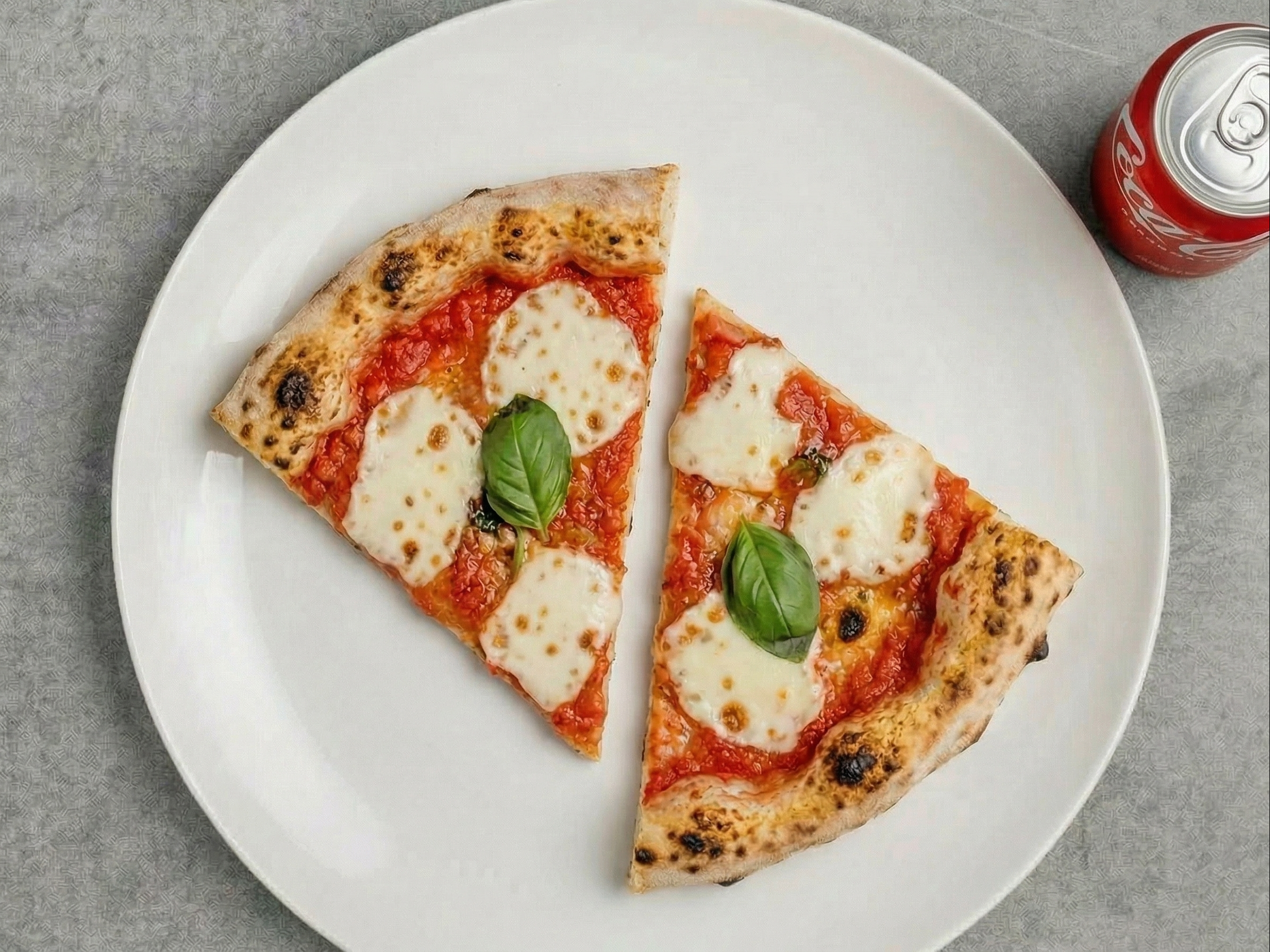 2 Plain Slices And Can Of Soda