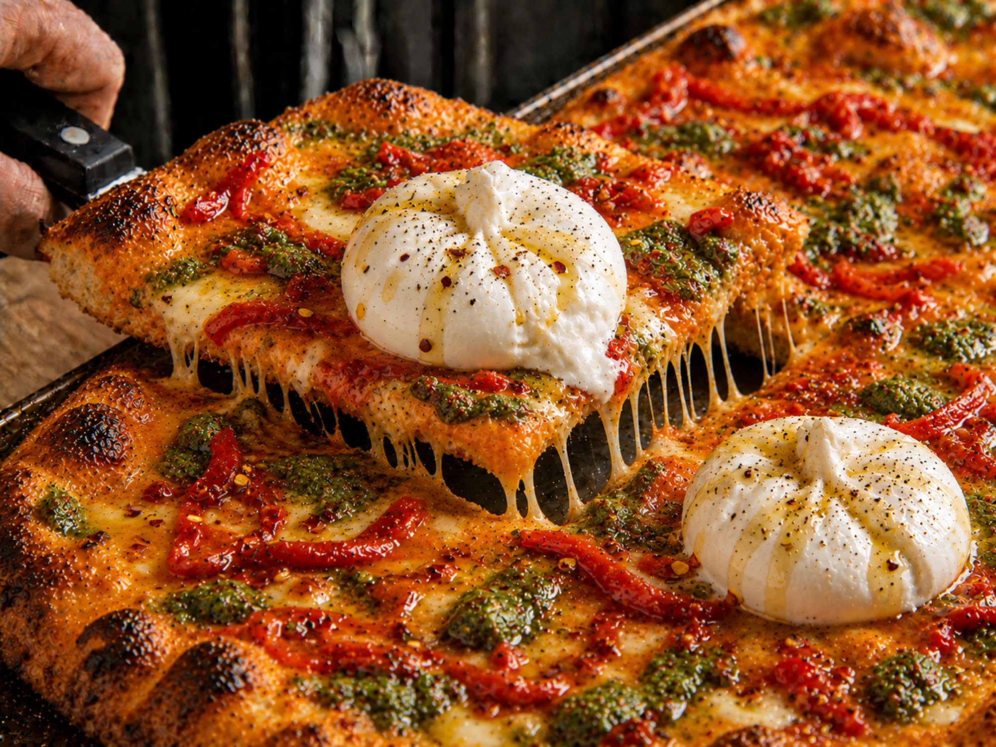 Sicilian Spicy Vodka & Burrata Pizza