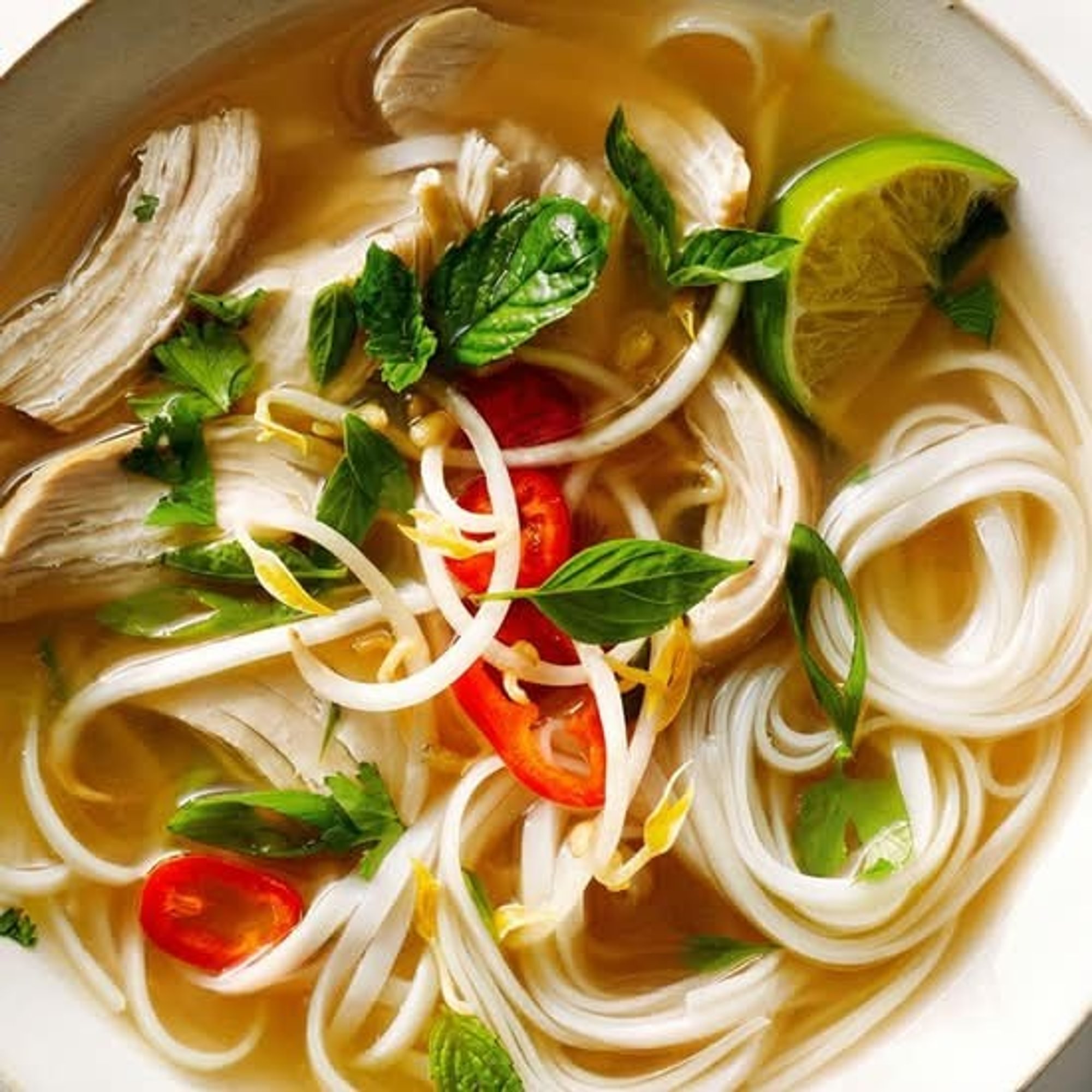 33. Chicken Rice Noodle Soup / Phở Gà
