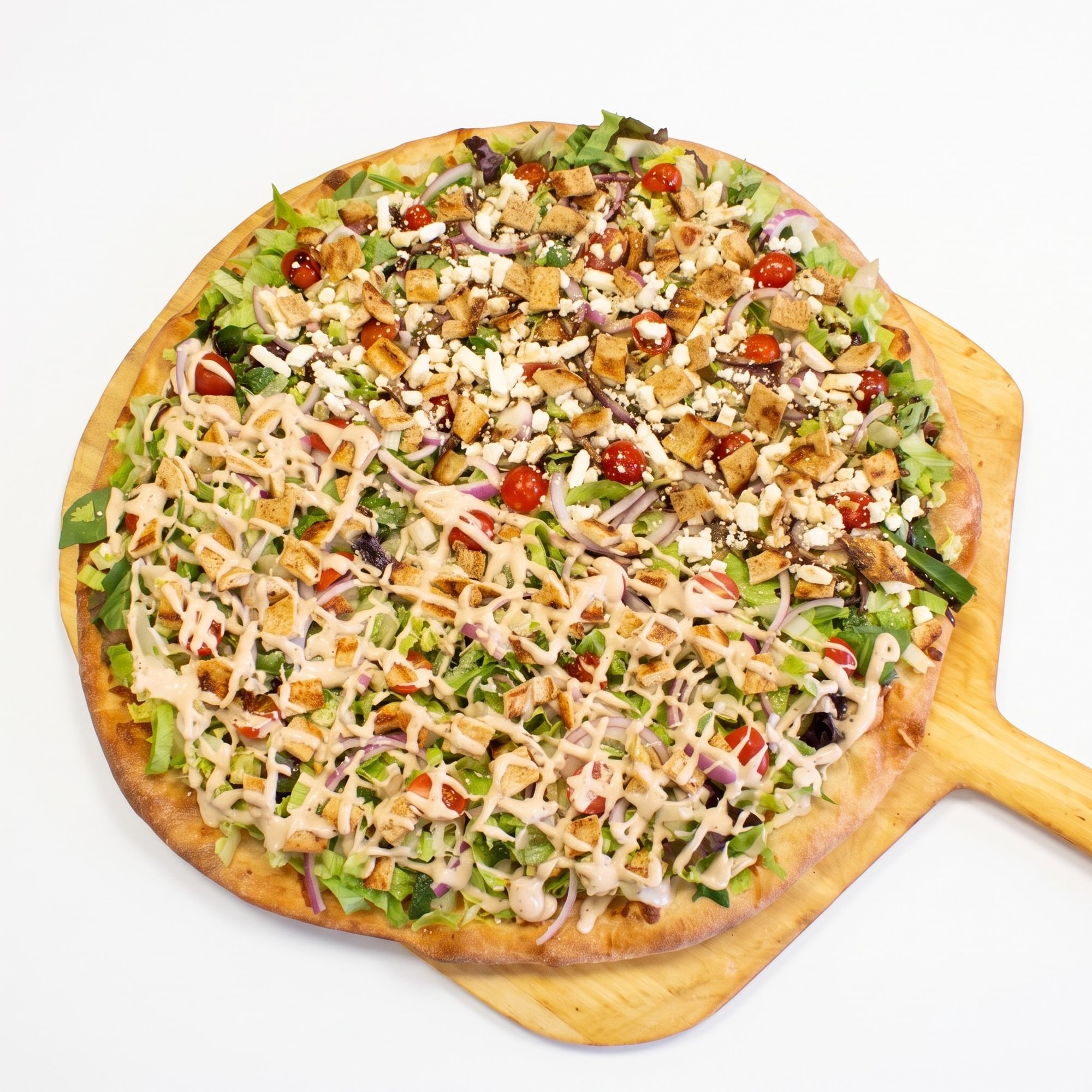 Grilled Chicken Salad Pizza