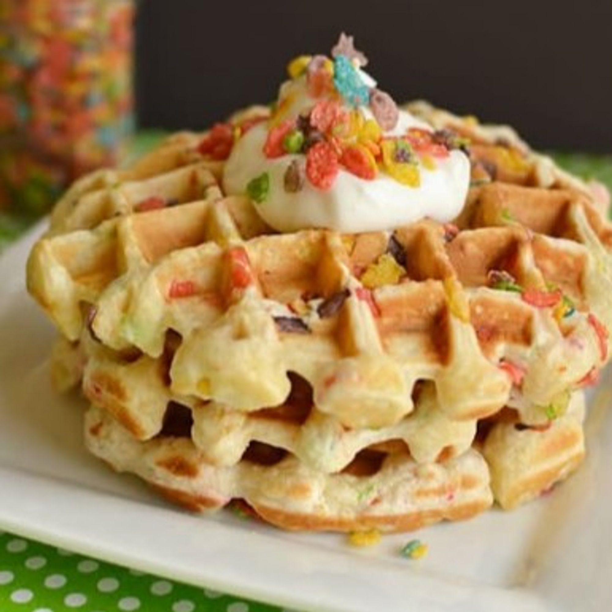 Fruity Pebble Pop Waffle