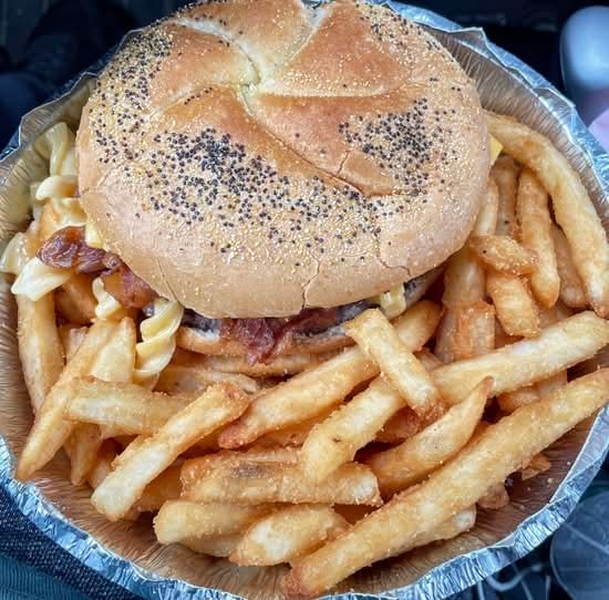 Bacon Cheese Burger W/ Fries