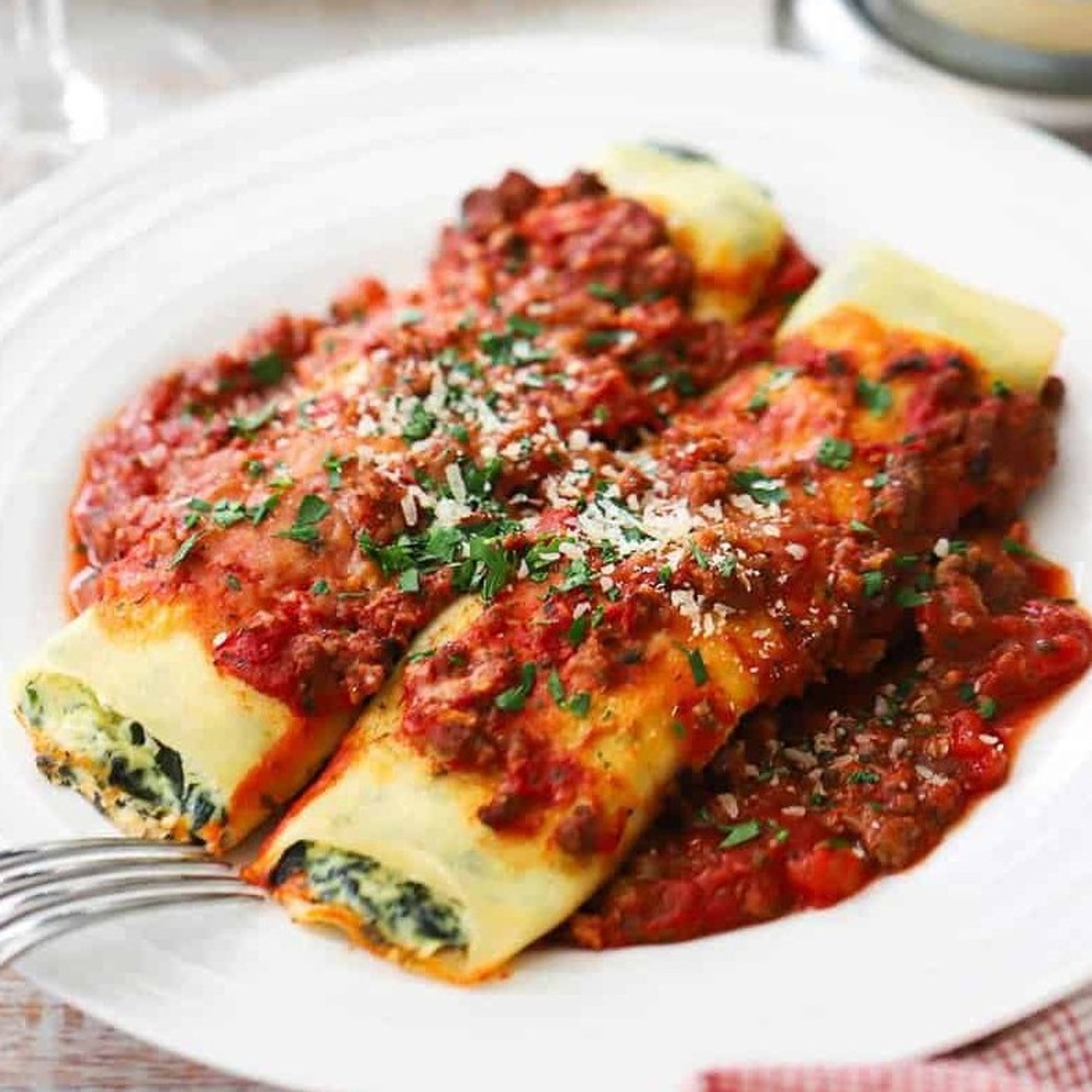 Baked Spinach Cannelloni