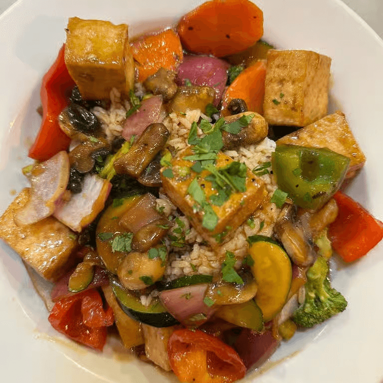 Veggie & tofu stir-fry dinner