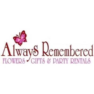 Always Remembered Flowers, Gifts & Party Rentals Logo