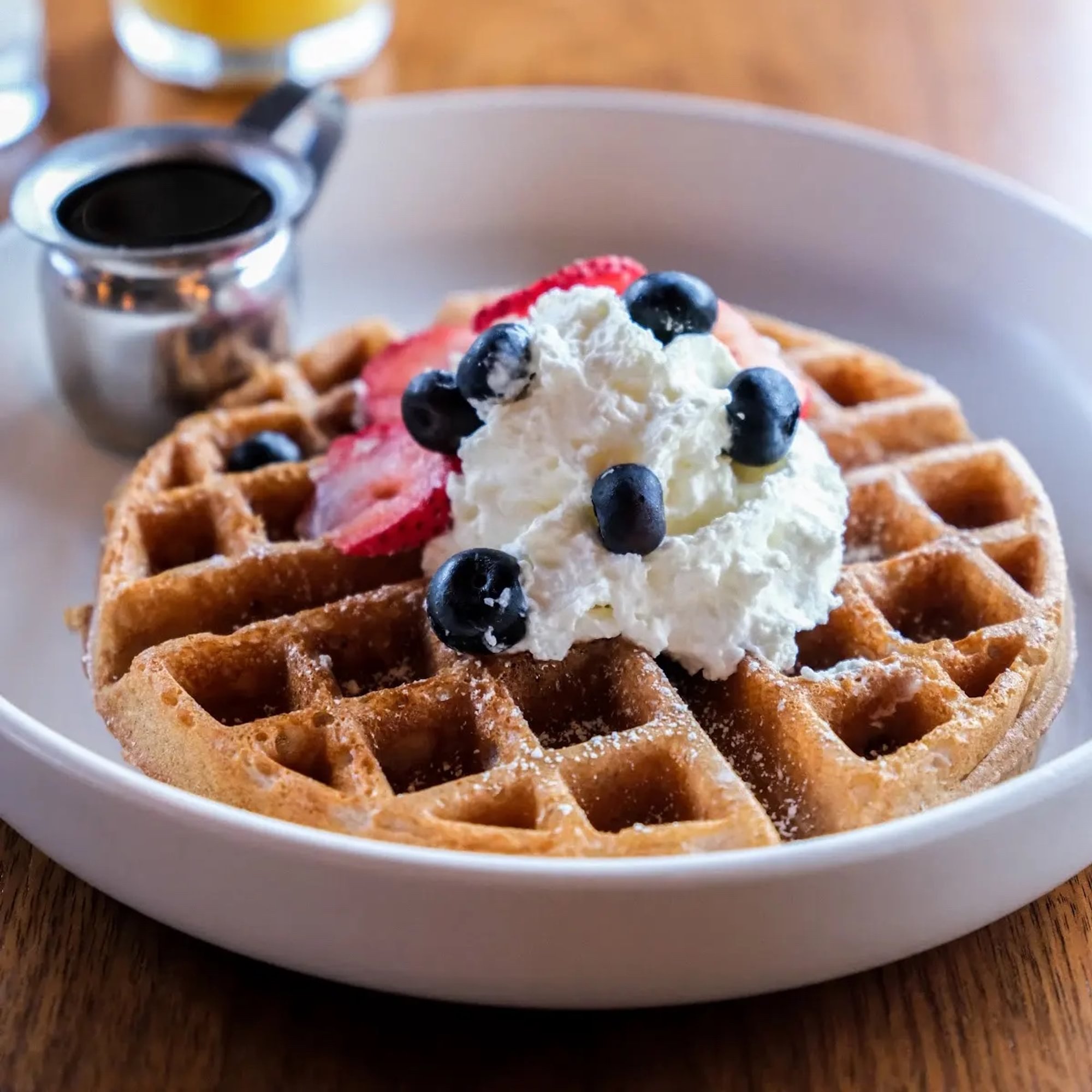 Churro Waffle with Fruit