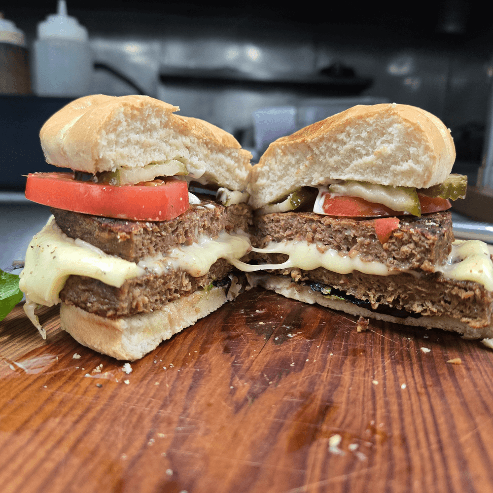 Swiss Mushroom Veggie Burger