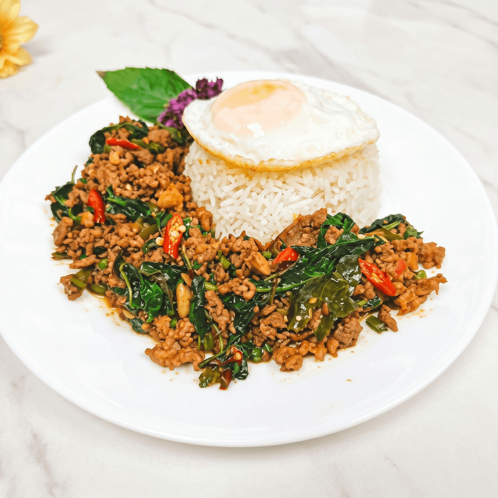 Basil Minced Meat with Fried Egg 🌶️🌶️