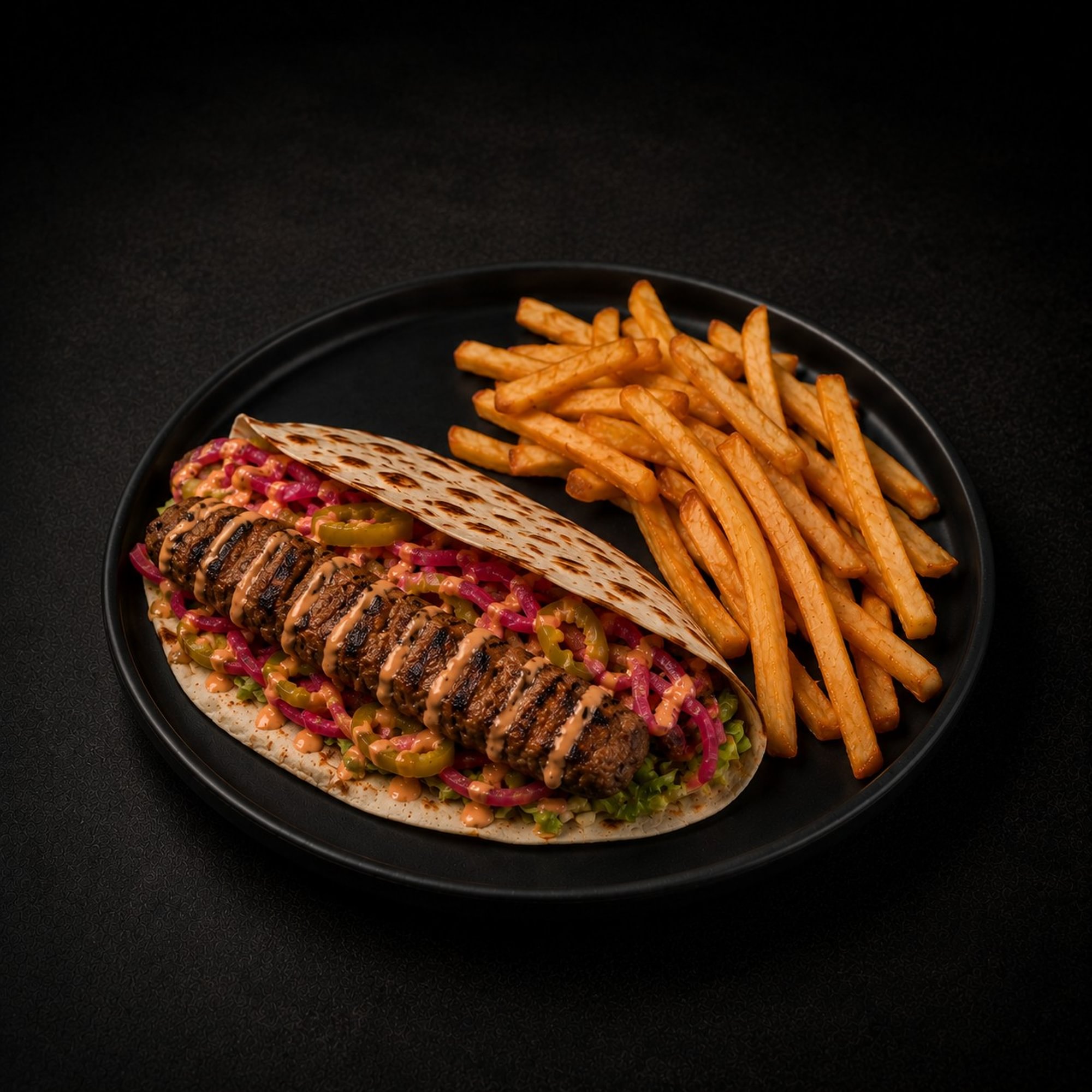 Wagyu Kabob Sandwich