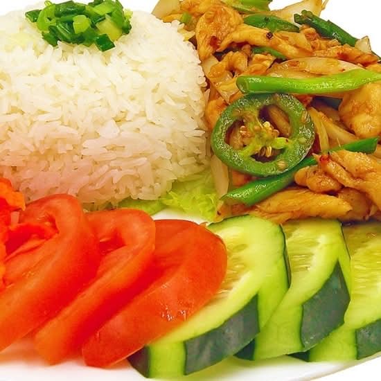 Stir Fried Lemongrass Chicken With Rice #3