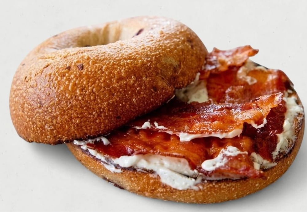 Bagel with Cream Cheese & Bacon