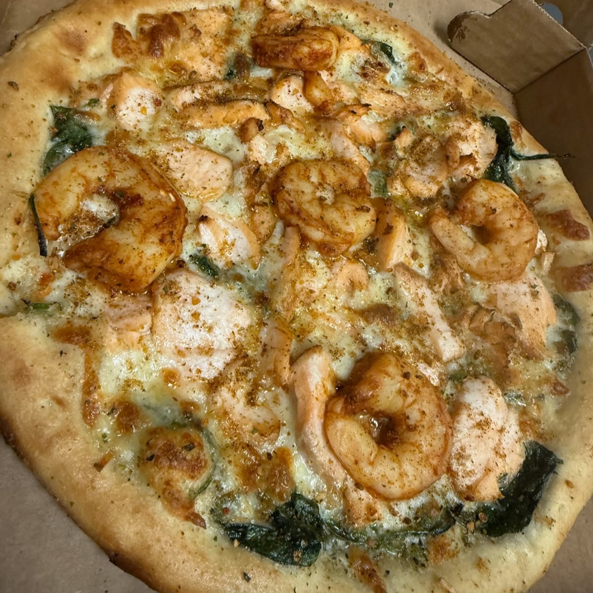 Salmon & Shrimp Pizza