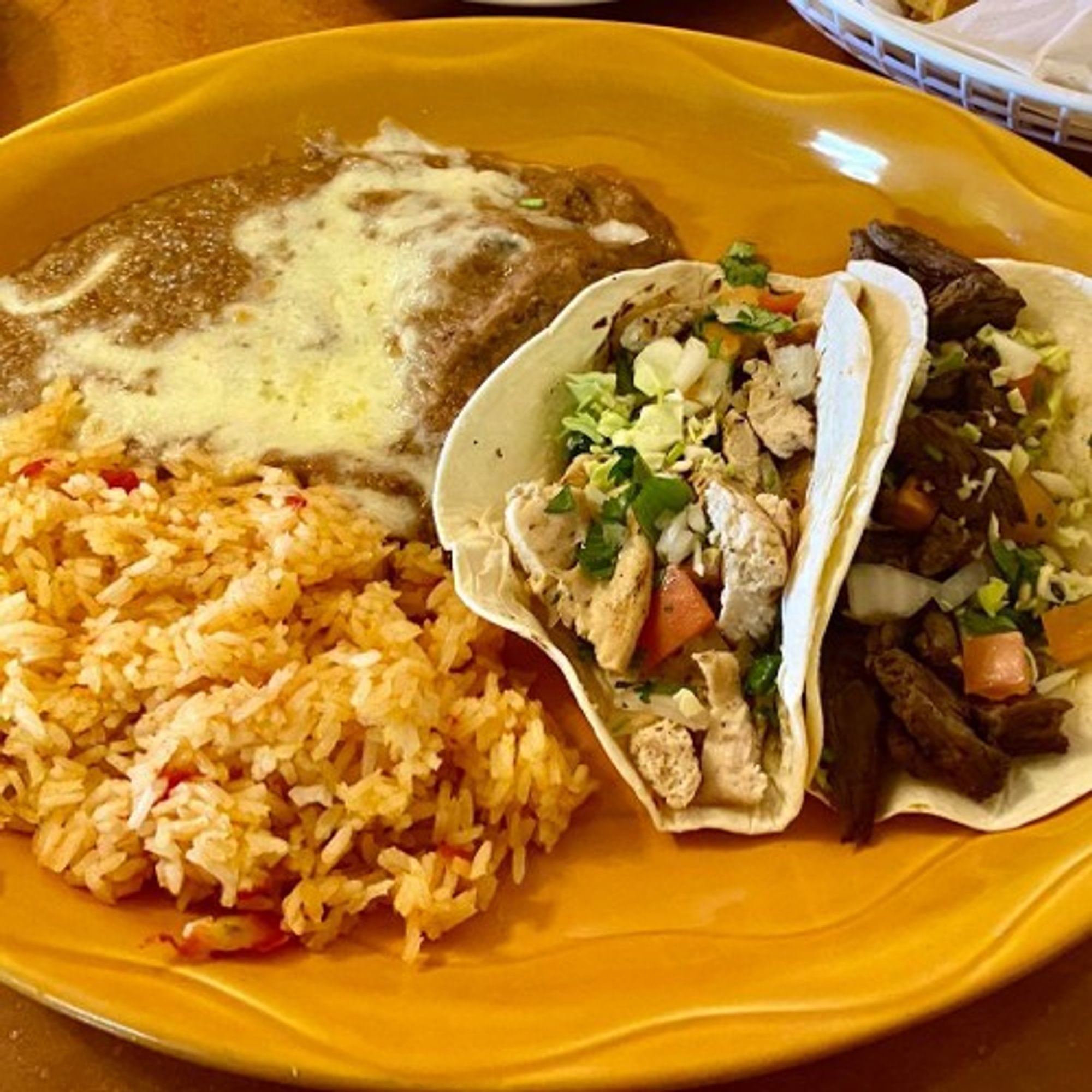 H. Three Asada Taco Dinner