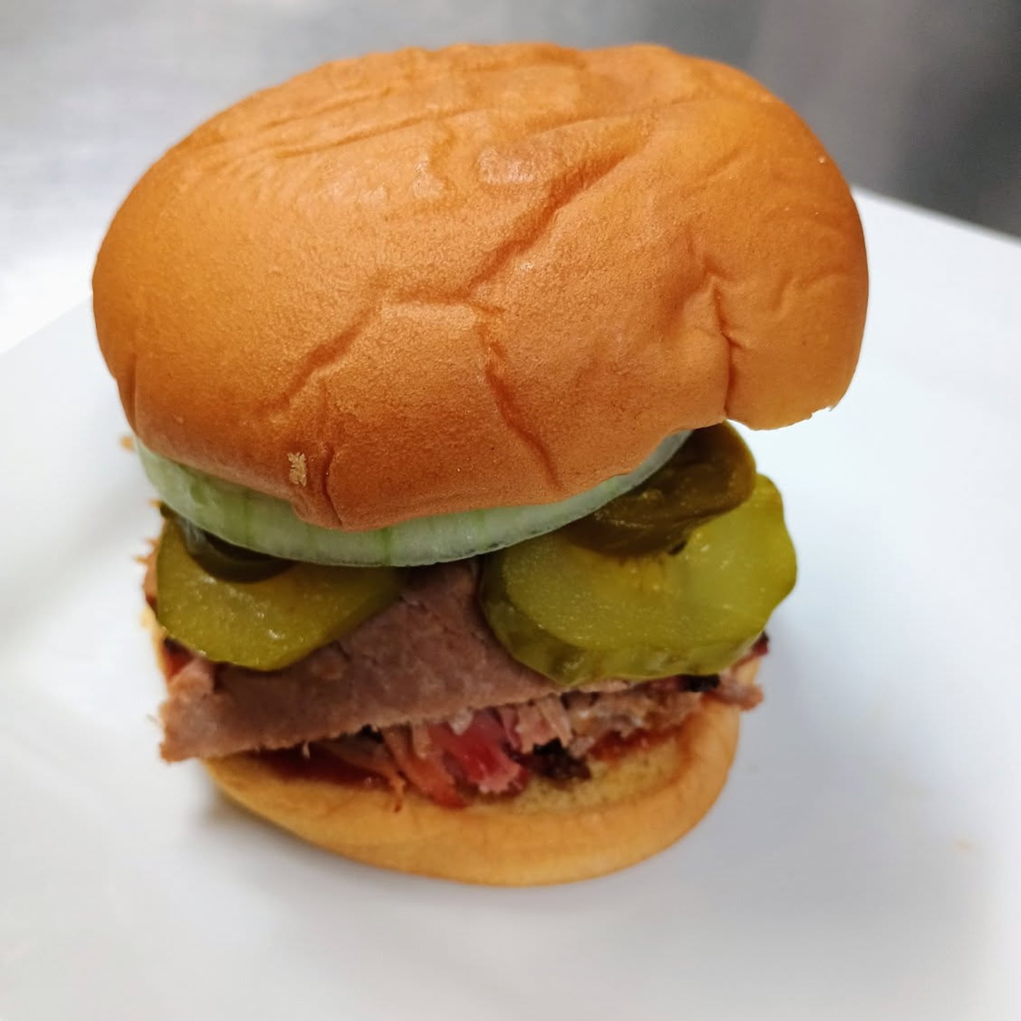 Sliced Brisket Sandwich