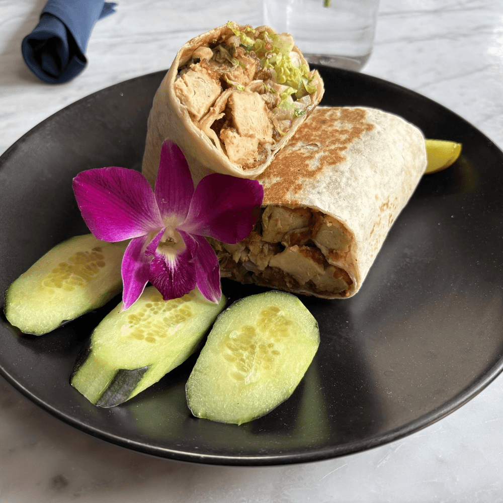 plant based chicken balsamic wrap