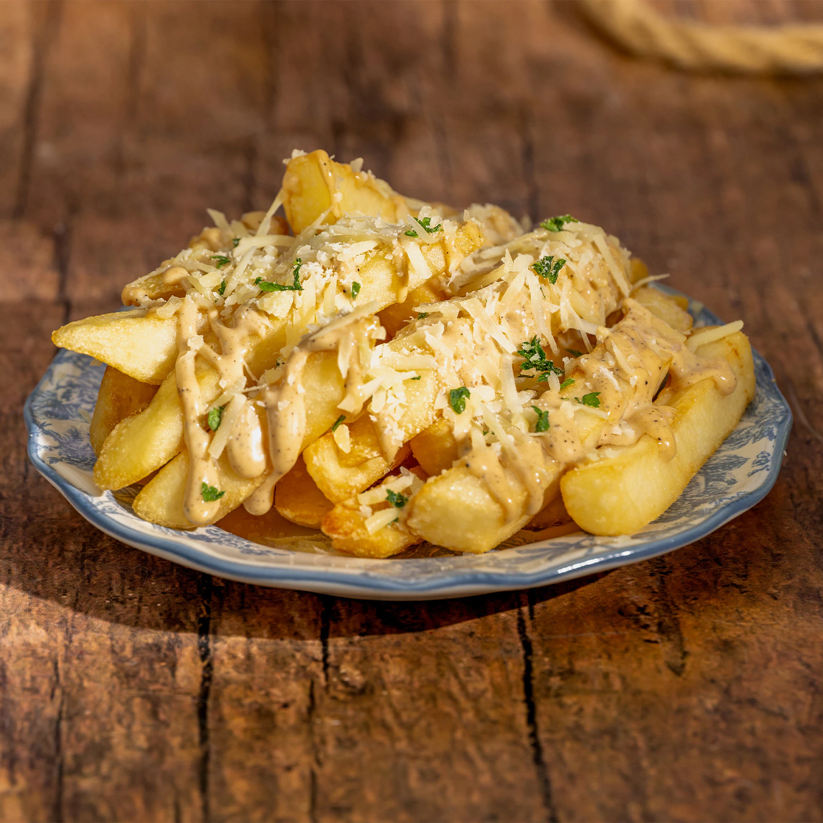 Black Garlic, Truffle, and Parmesan Fries