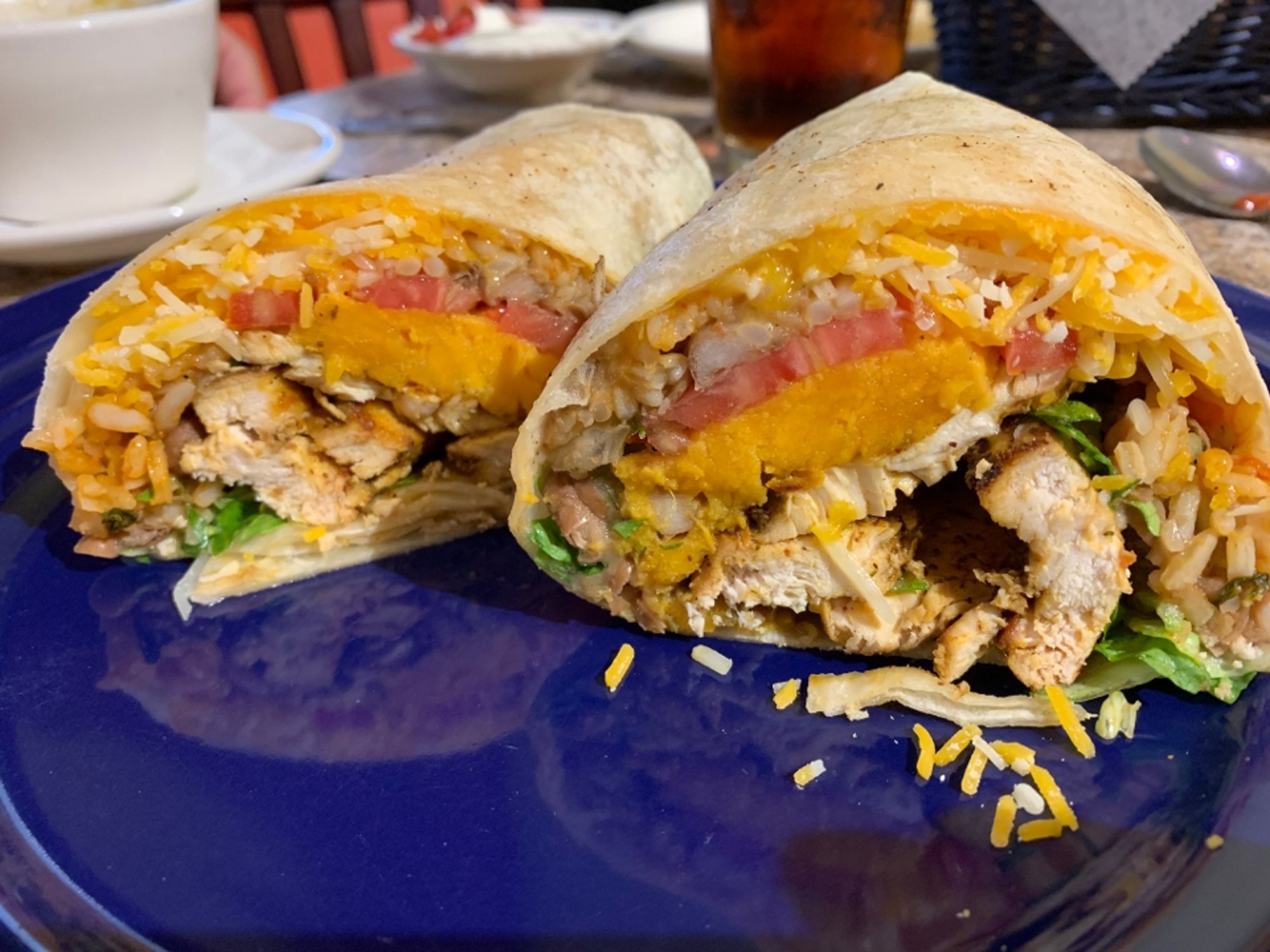 Chicken Sweet Potato Burrito