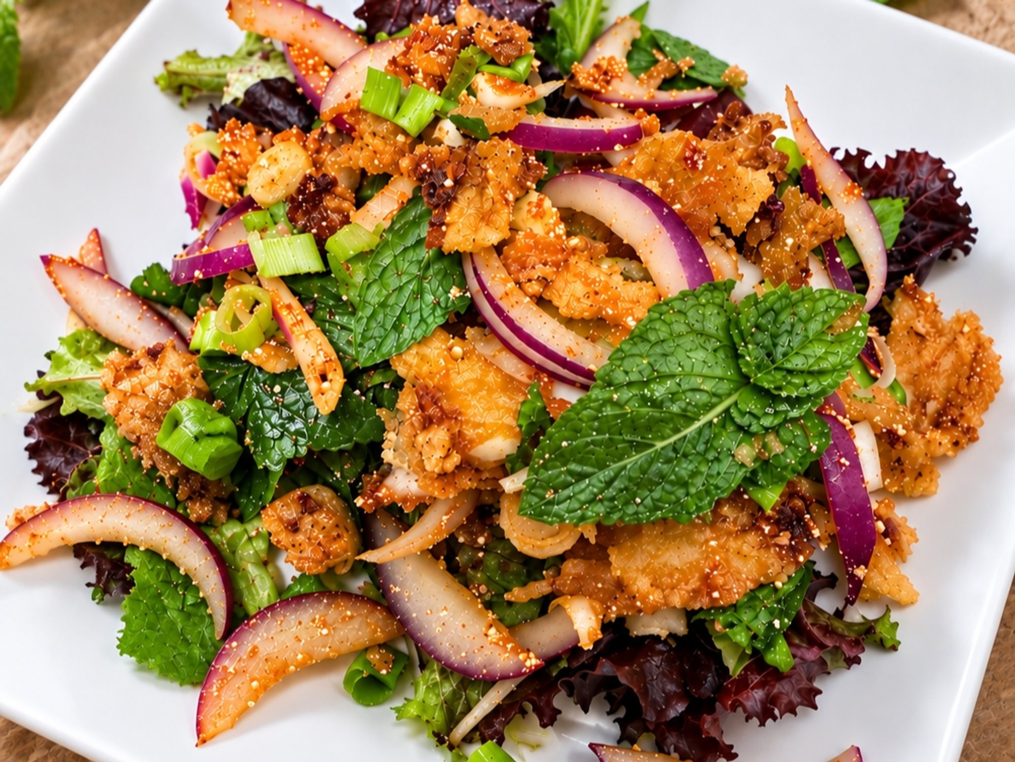 Crispy Chicken Larb