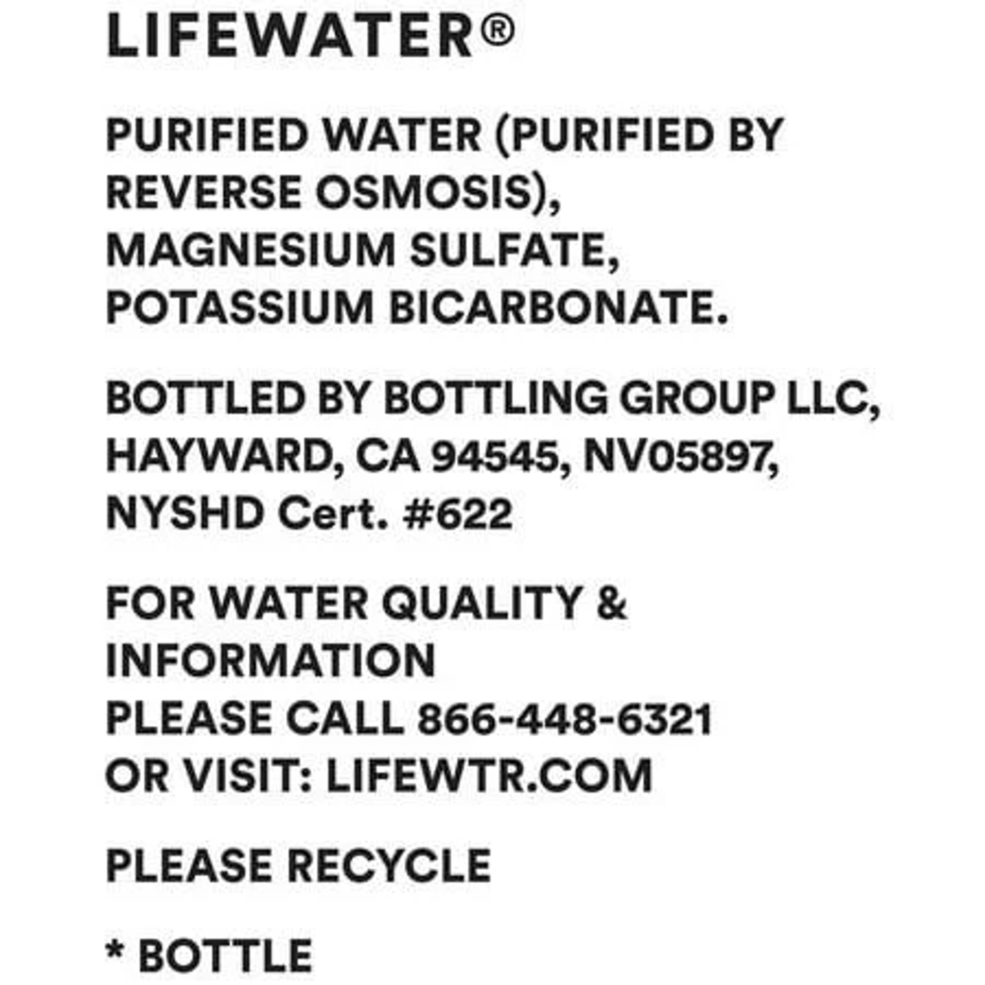 LIFEWTR, Premium Purified Water, ph Balanced with Electrolytes