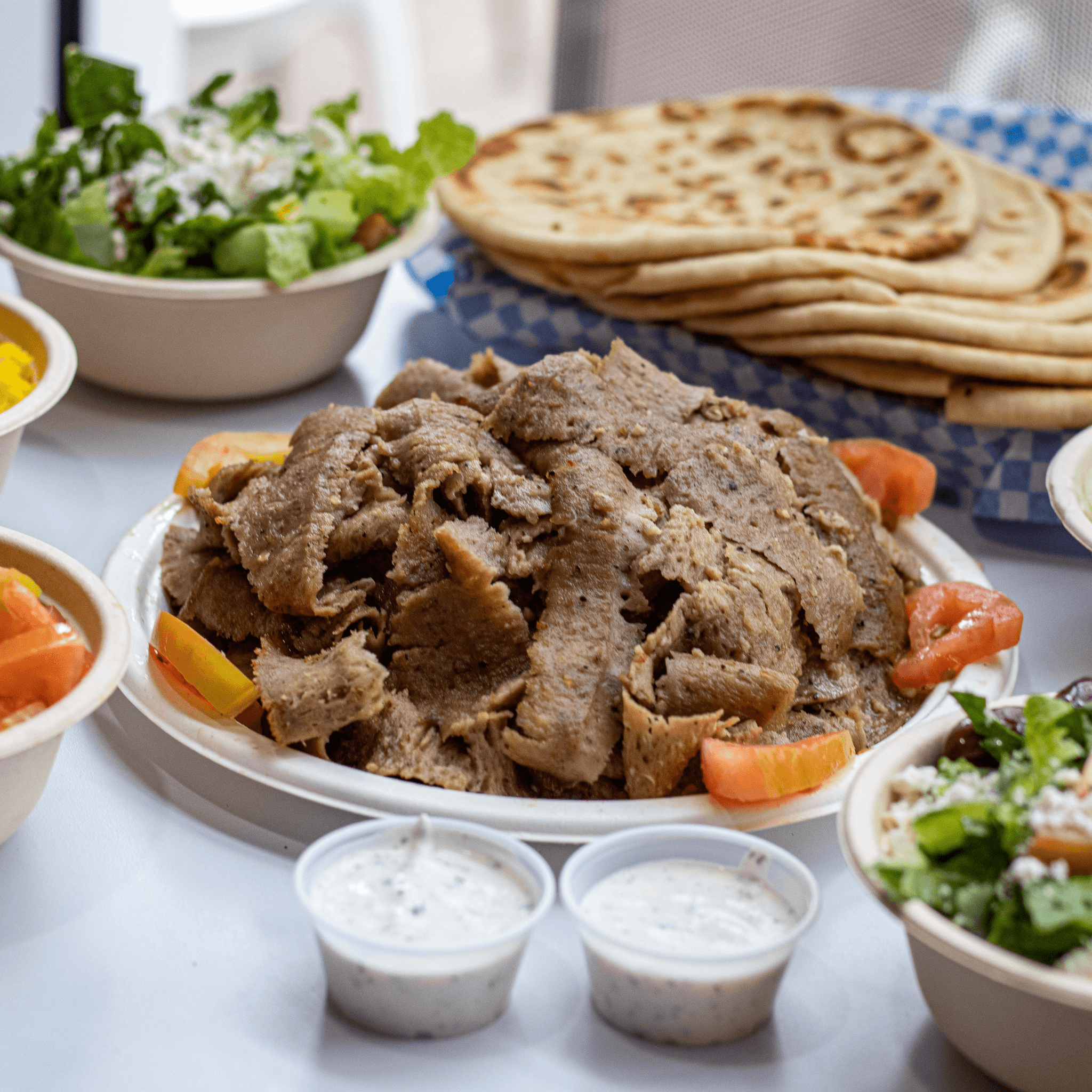 Triple Gyro Plate with French Fries or Rice