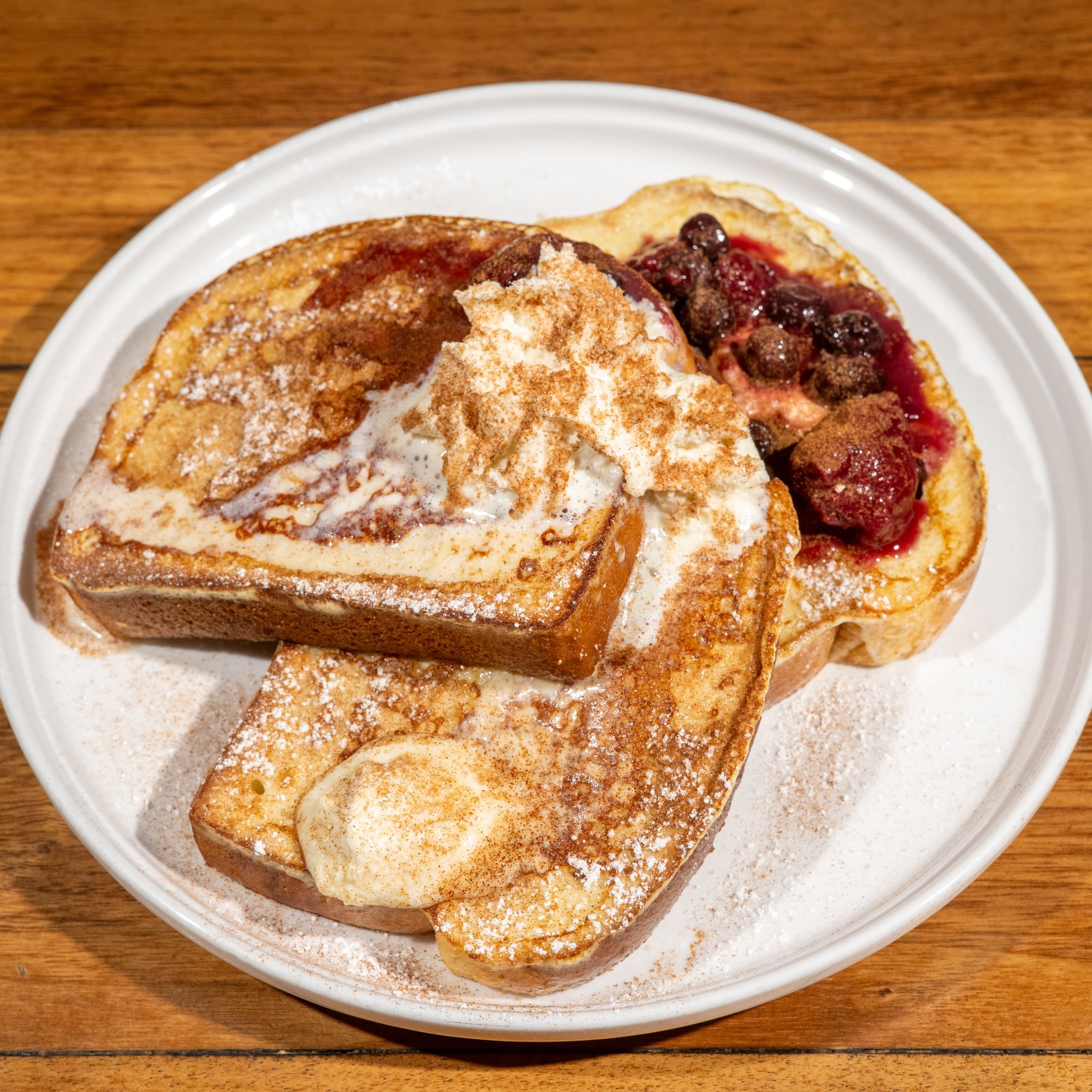 Stuffed French Toast with Mascarpone & Braised Berries