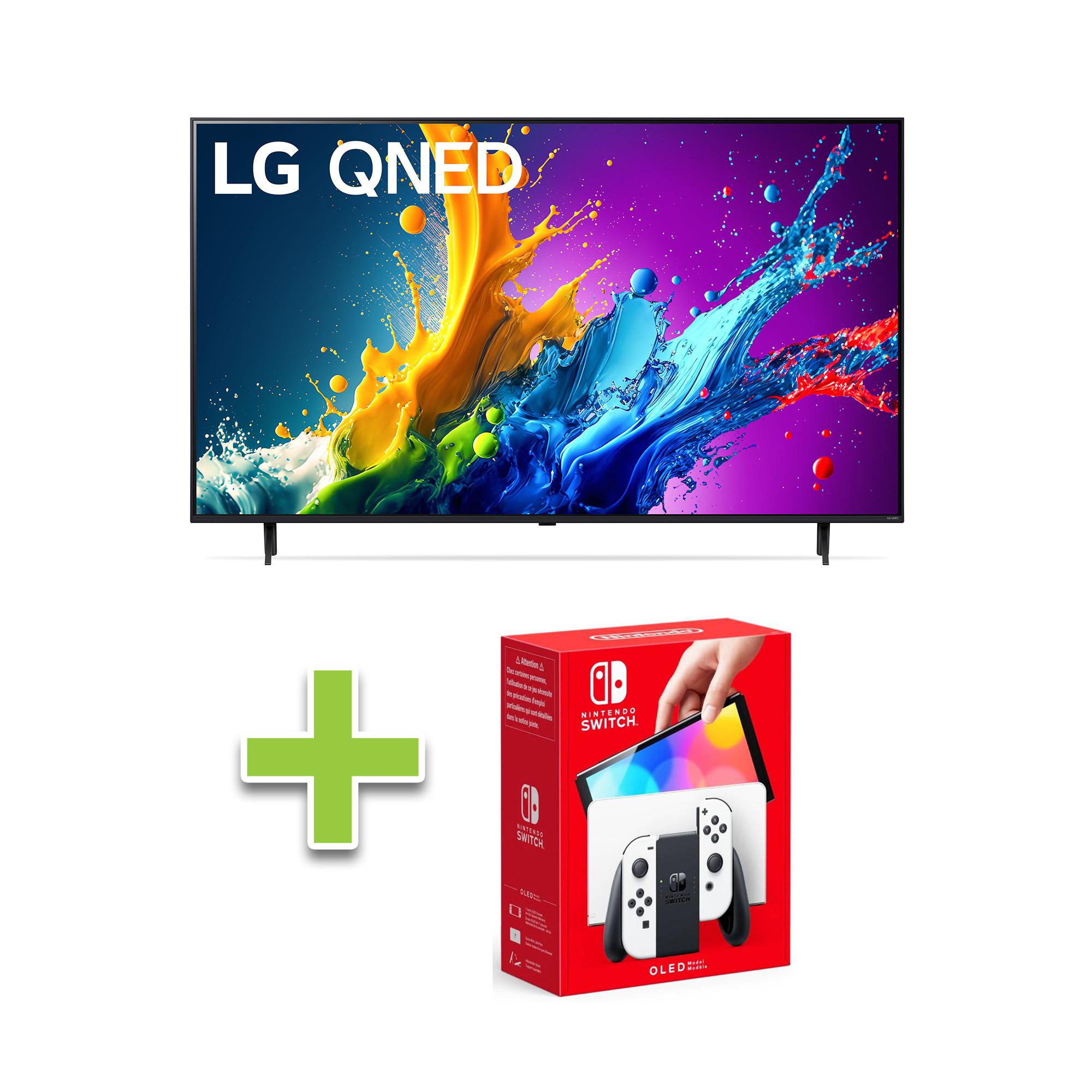 75" LG QNED TV & Nintendo OLED