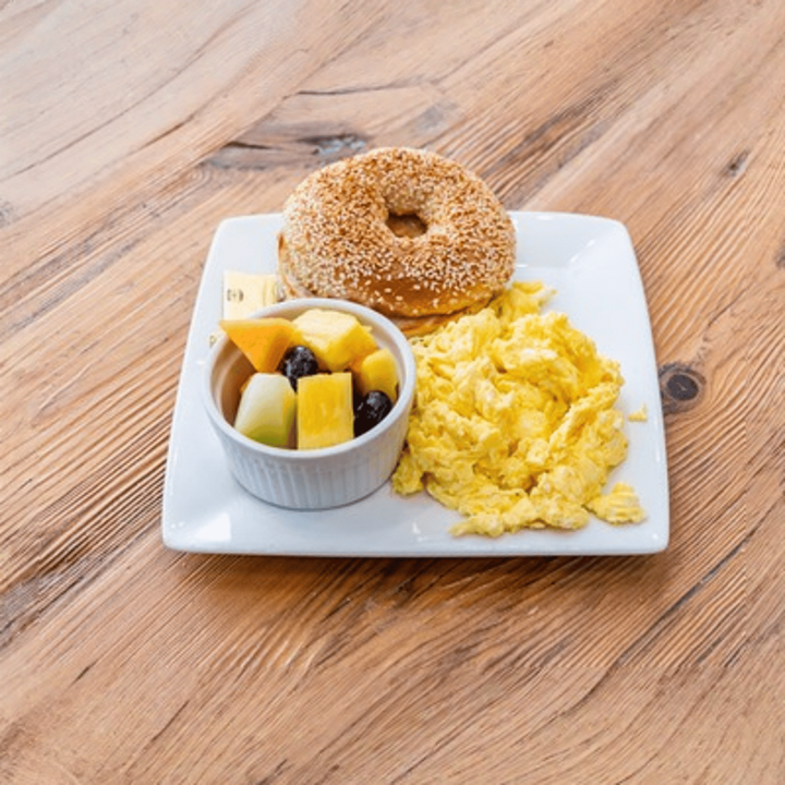 Bagel, Egg, & Fruit