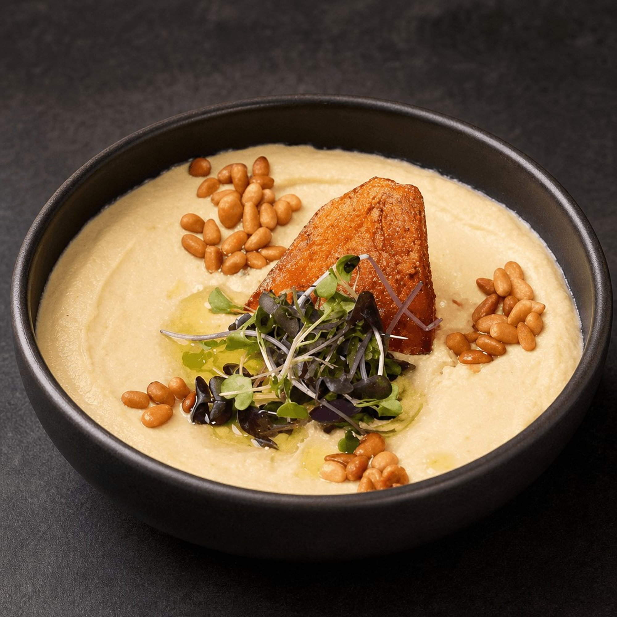 Hummus with Toasted Pine Nuts