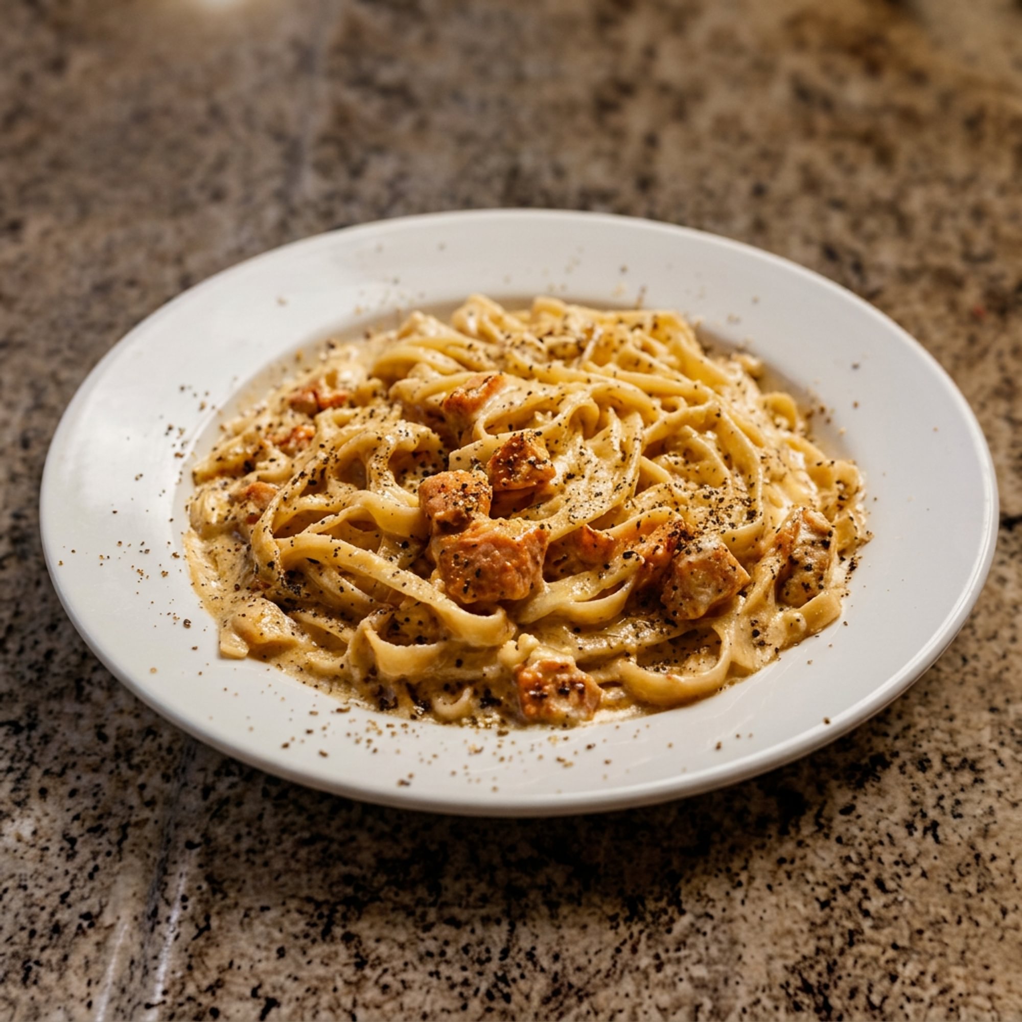 Fettuccine Alfredo with Shrimp