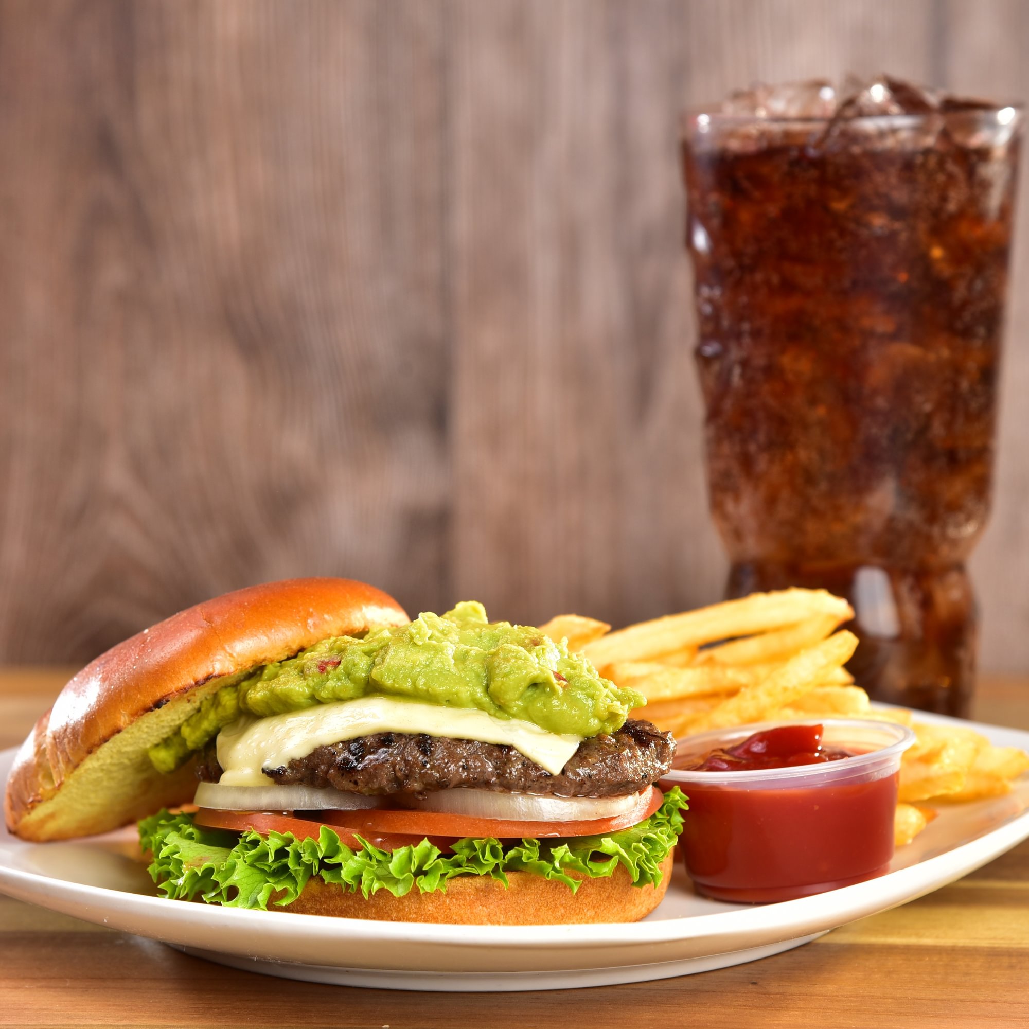 Guacamole Swiss Burger Meal